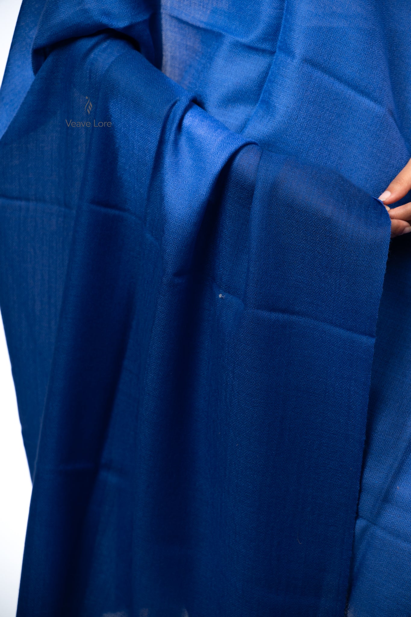 Neelam Cobalt Fine Wool Shawl