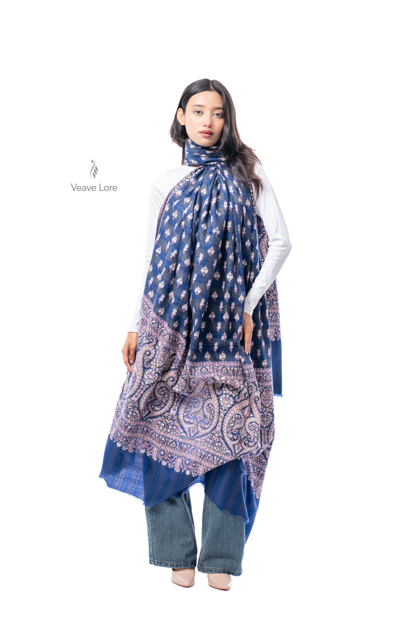 Nargis Night Oversized Pashmina Shawl