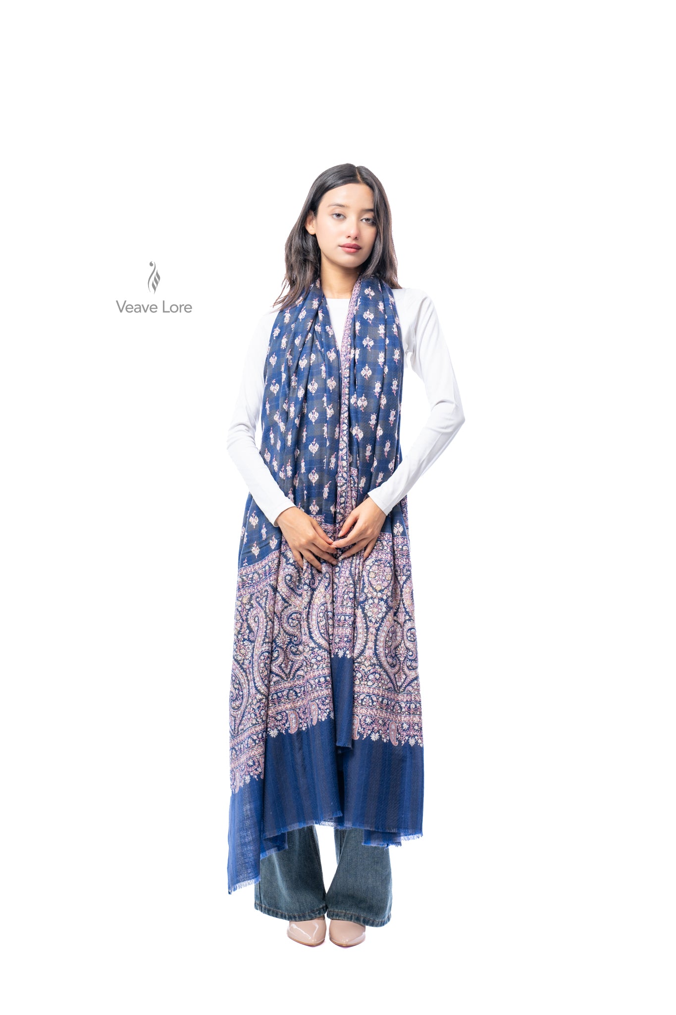 Nargis Night Oversized Pashmina Shawl