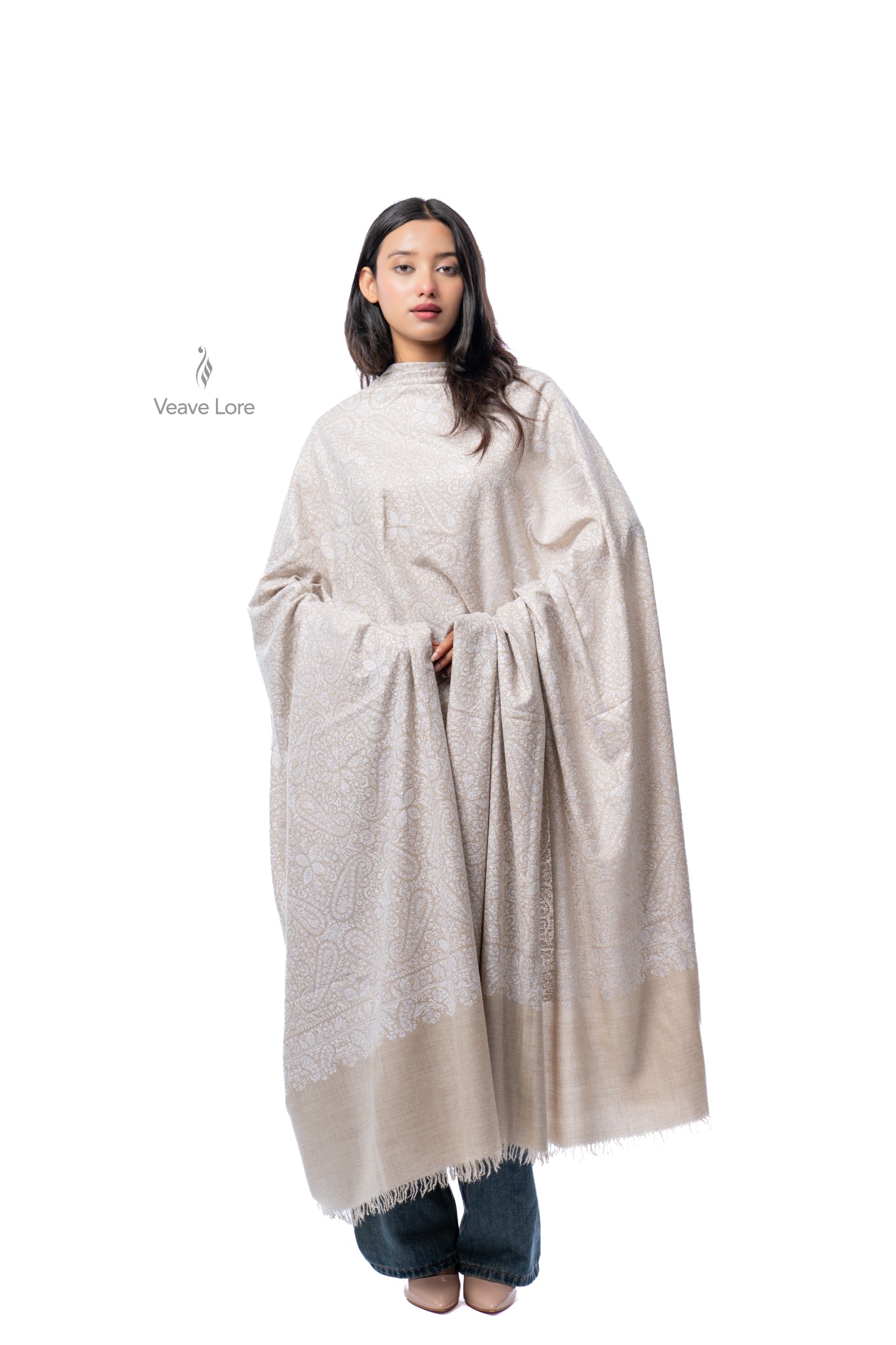 Badam Aura Oversized Pashmina Shawl