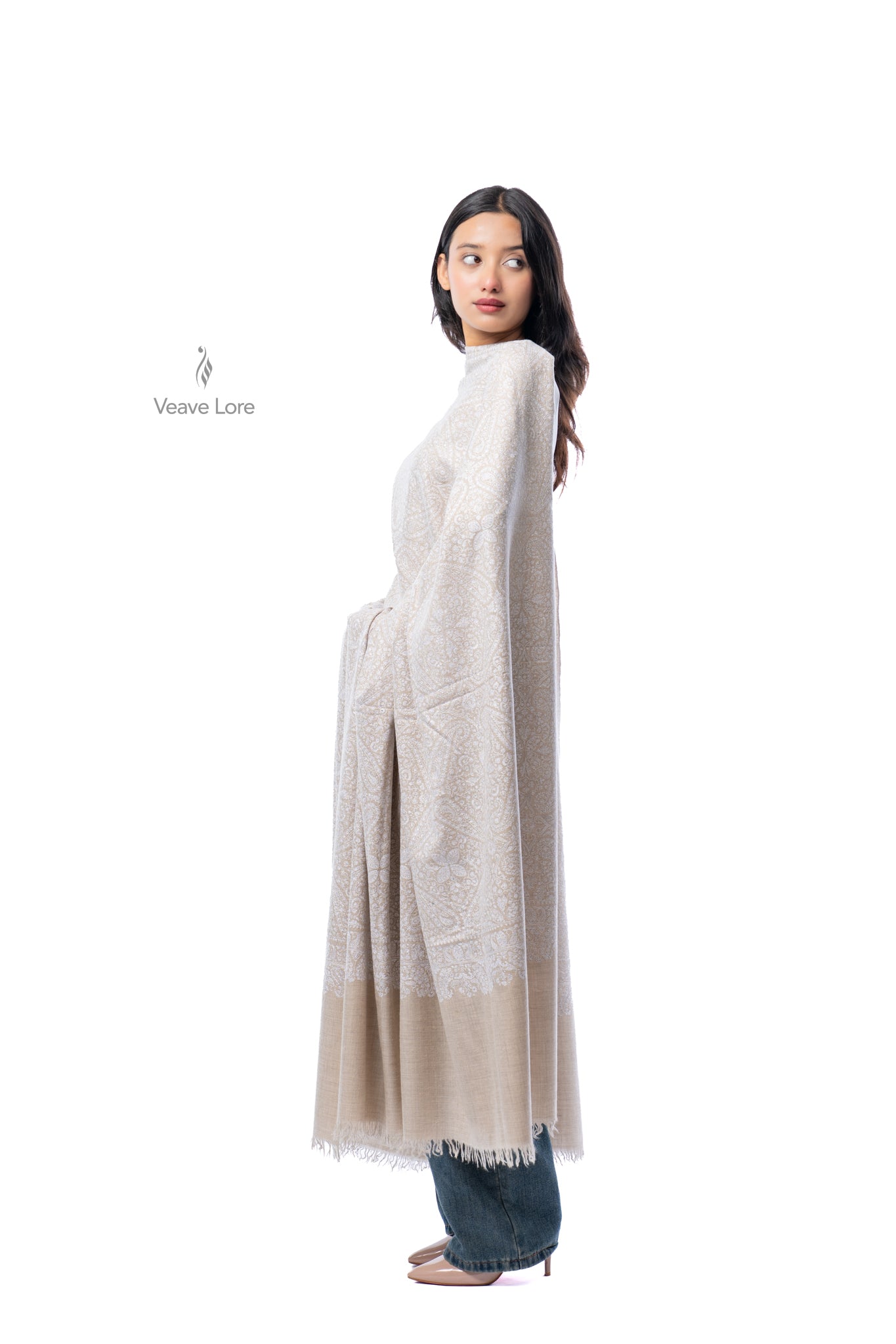 Badam Aura Oversized Pashmina Shawl
