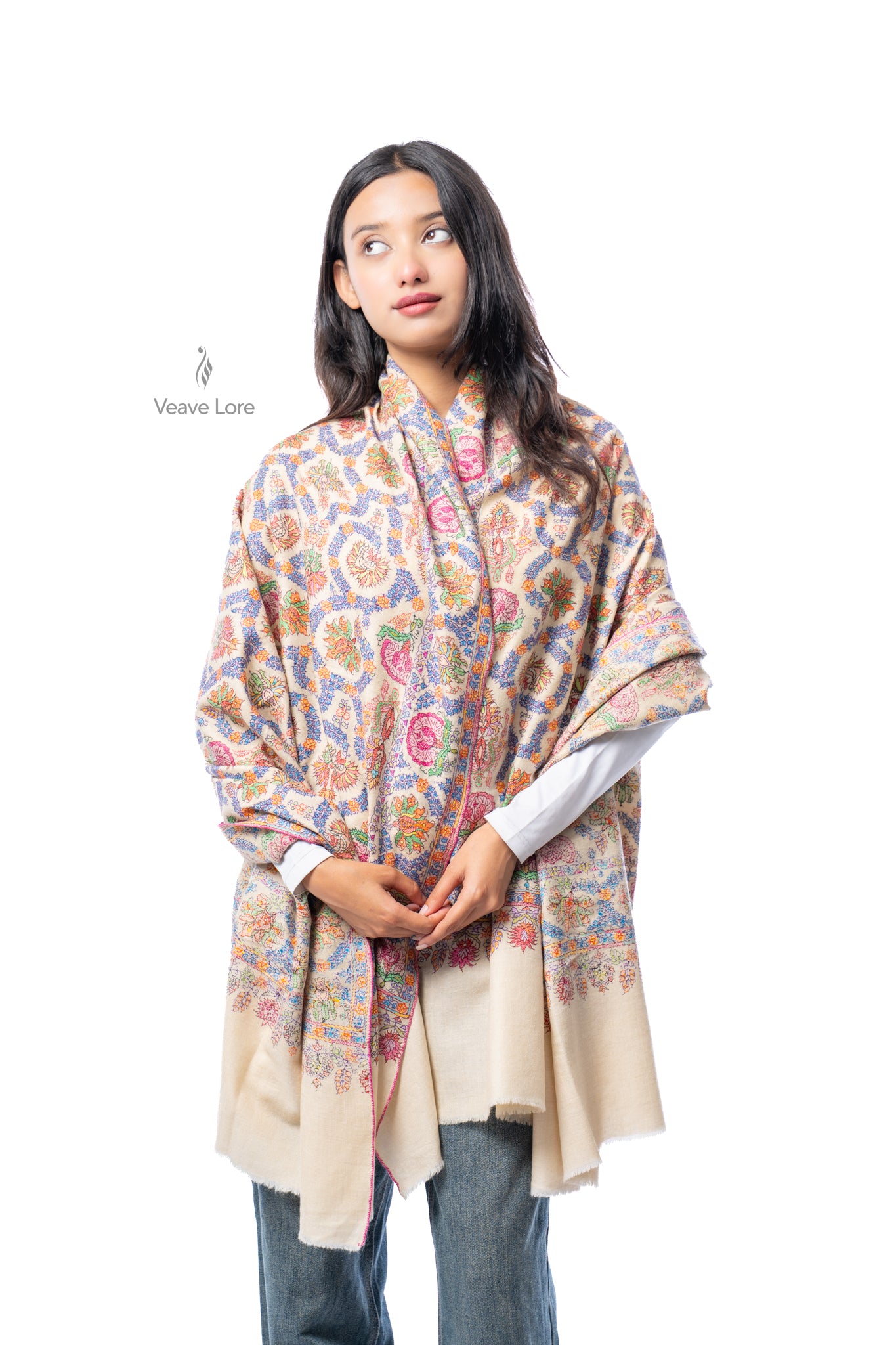Nilofar Lattice Pashmina Shawl
