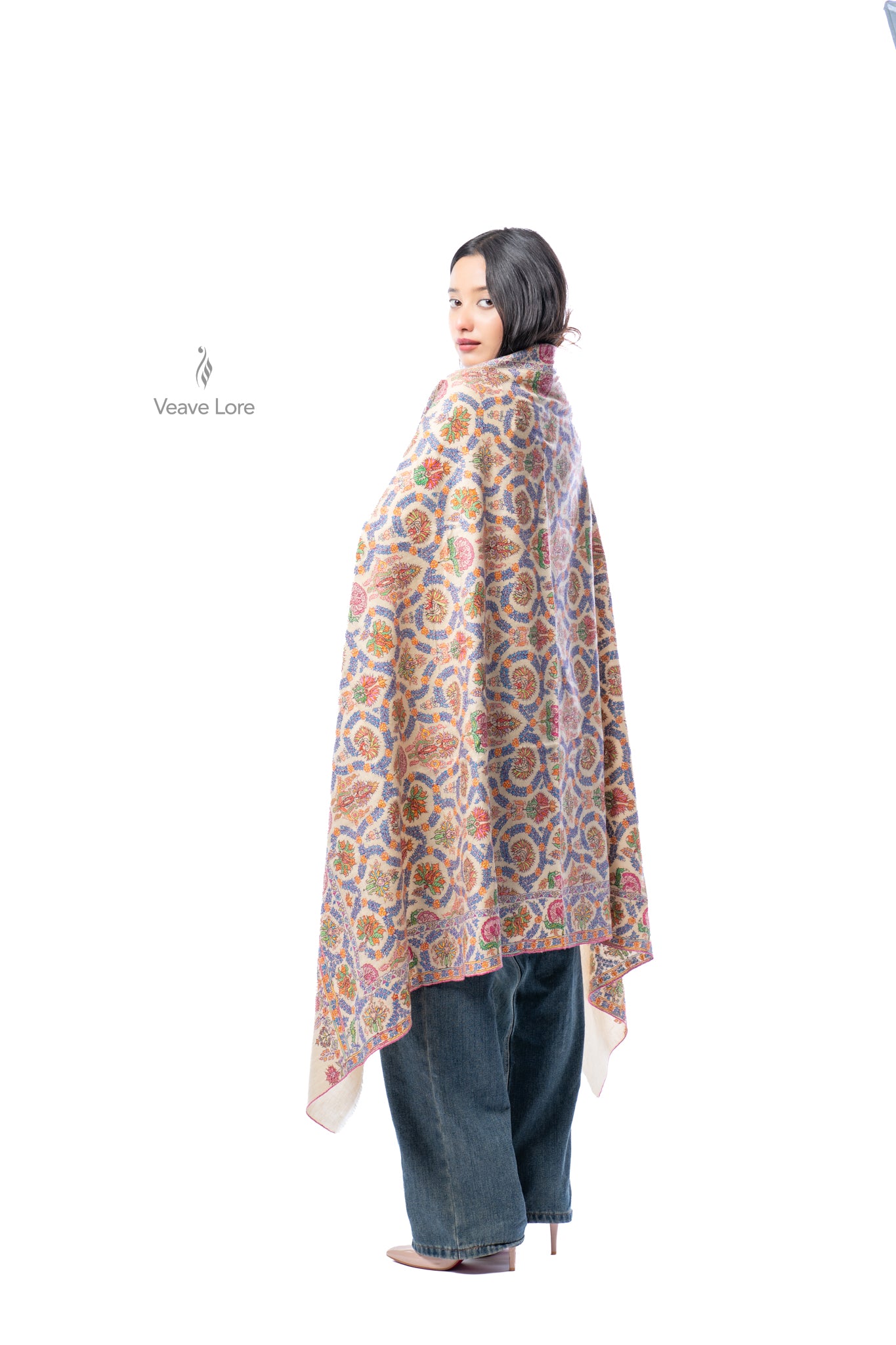 Nilofar Lattice Pashmina Shawl