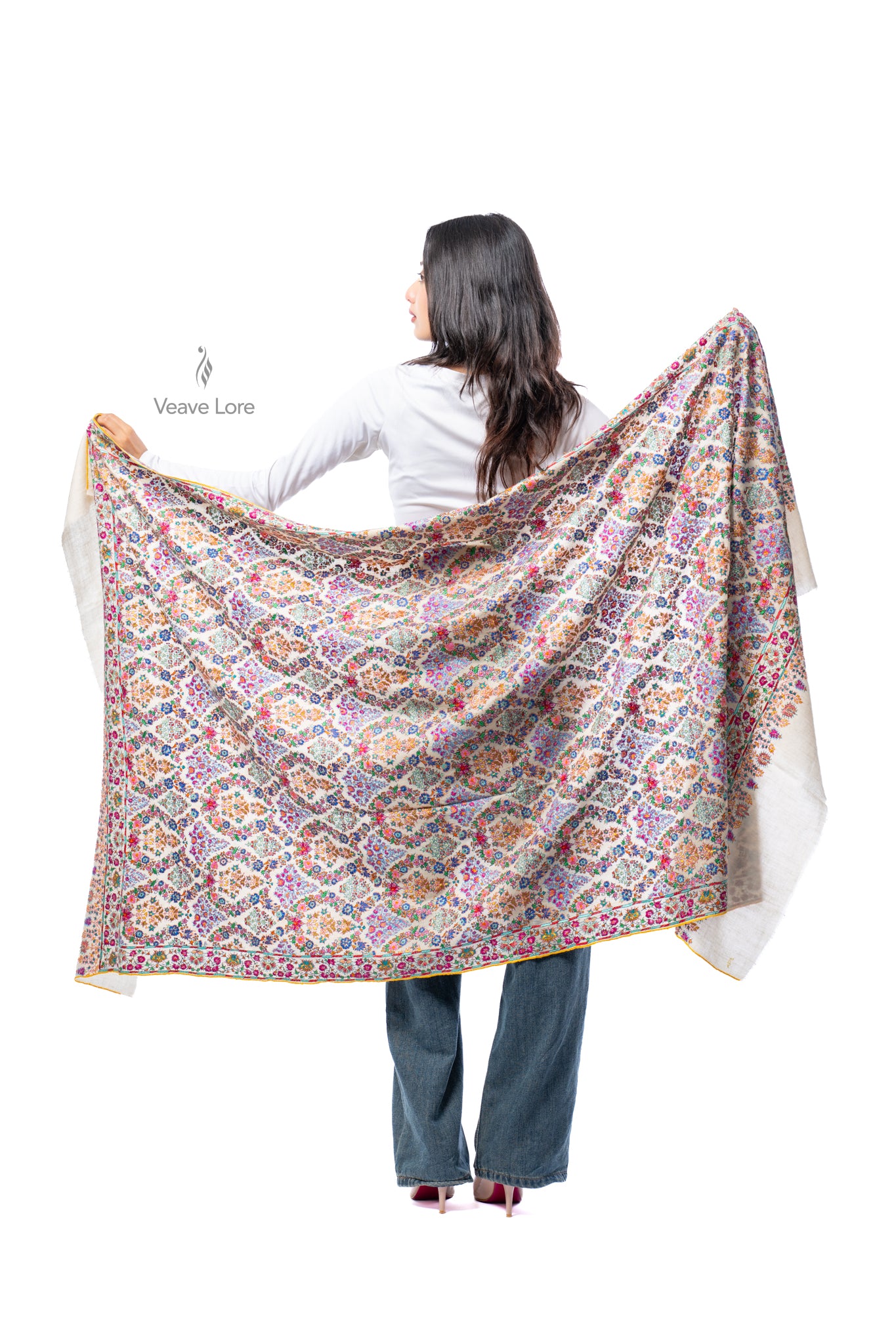 Almas Garland Pashmina Shawl
