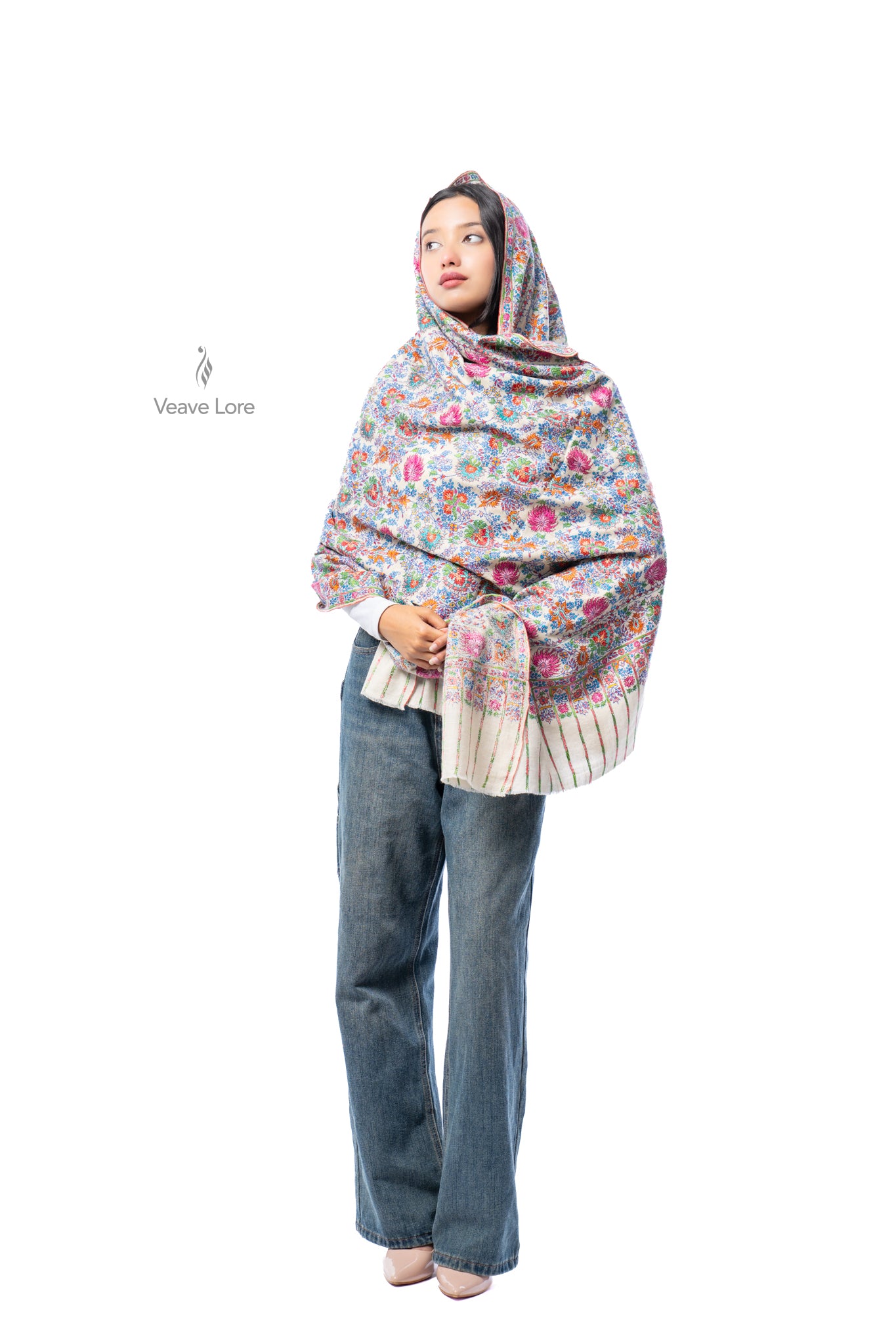 Firoza Mist Pashmina Shawl