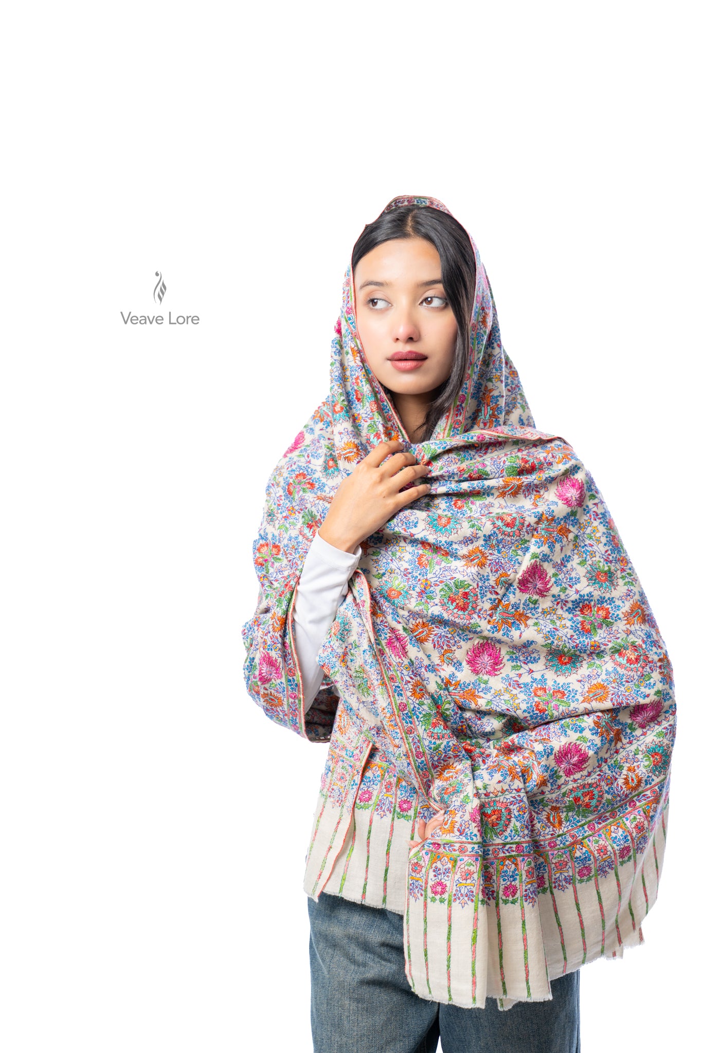 Firoza Mist Pashmina Shawl