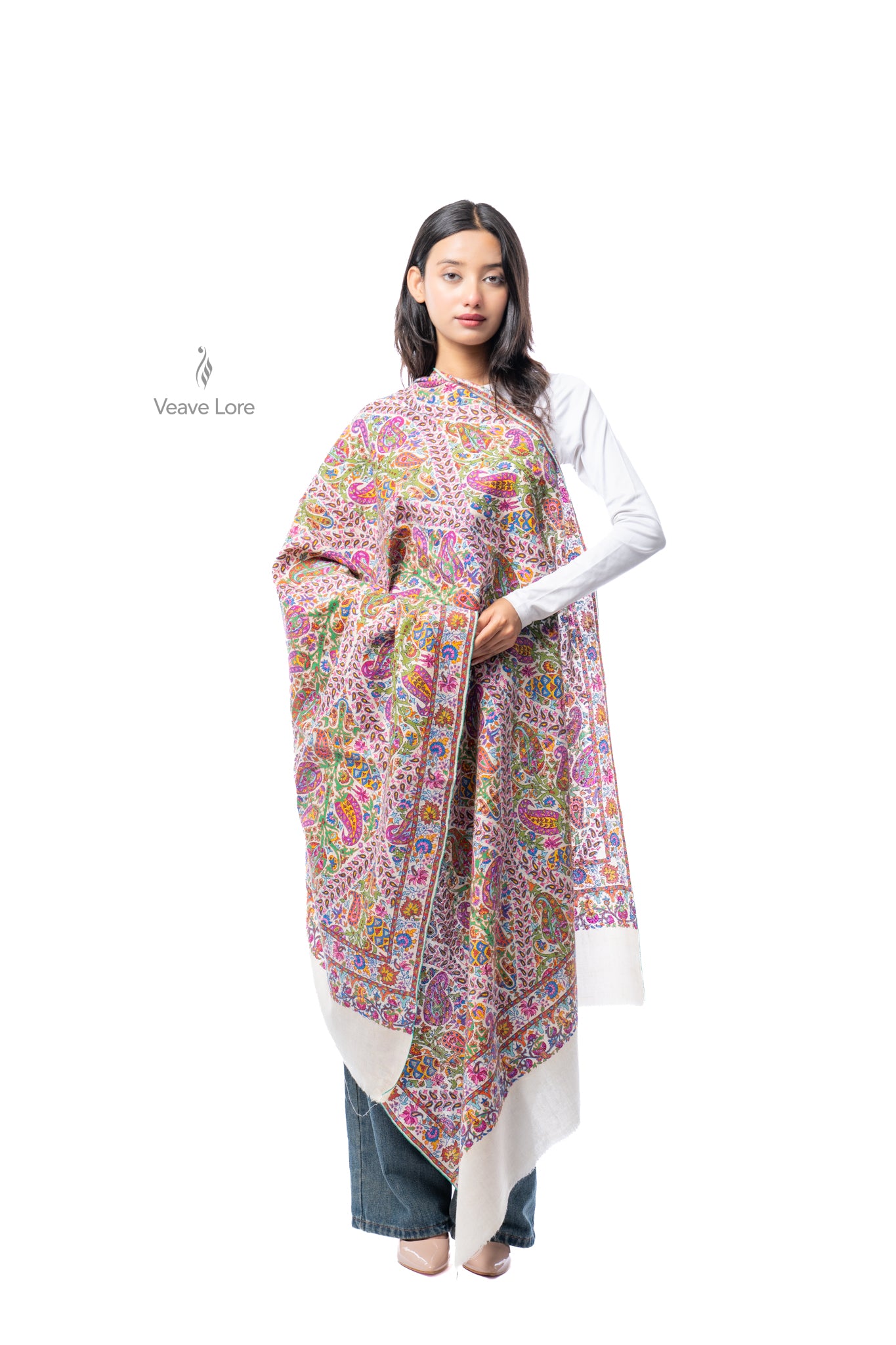 Sadaf Swirl Pashmina Shawl