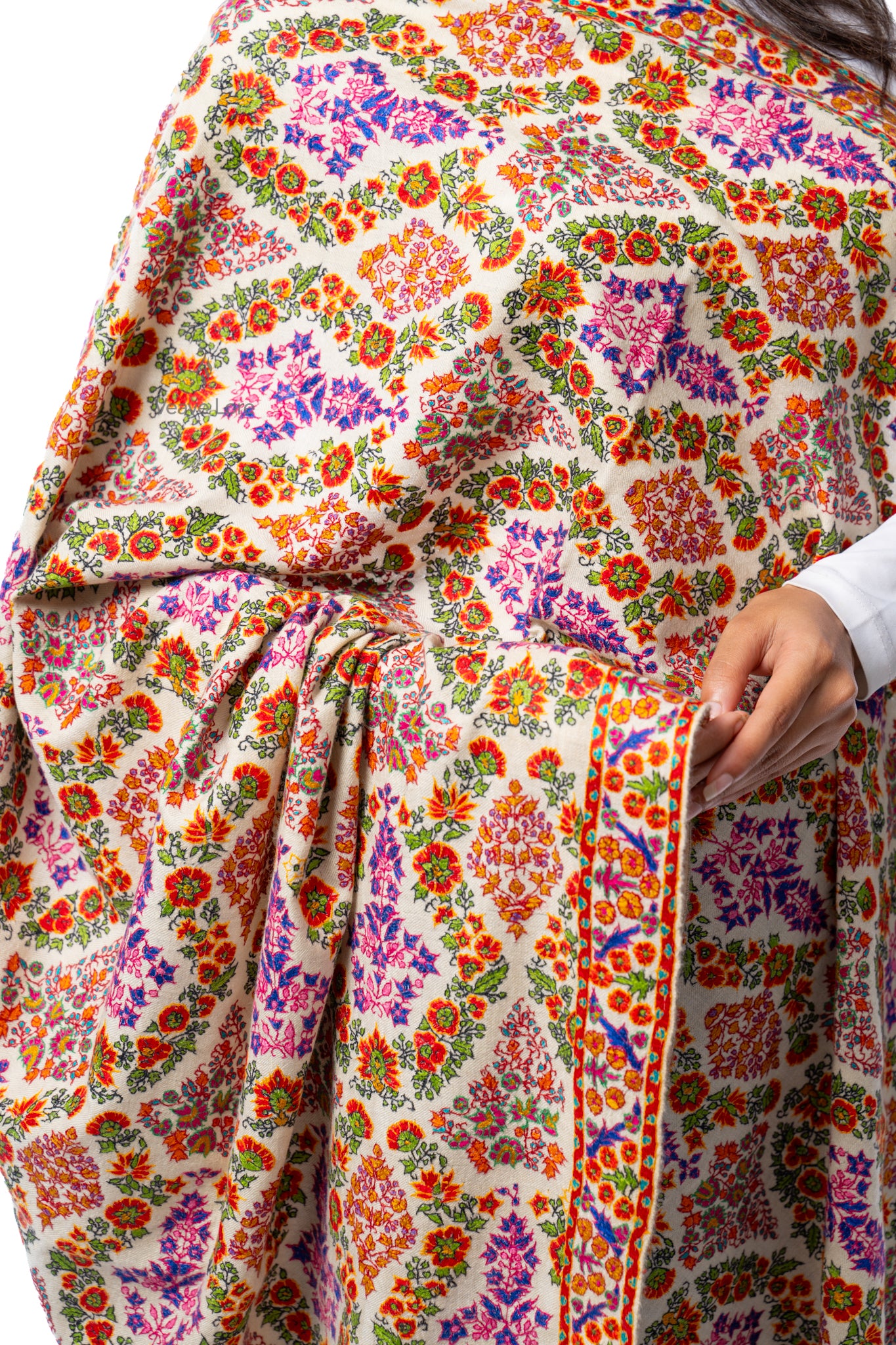 Marjan Wreath Pashmina Shawl