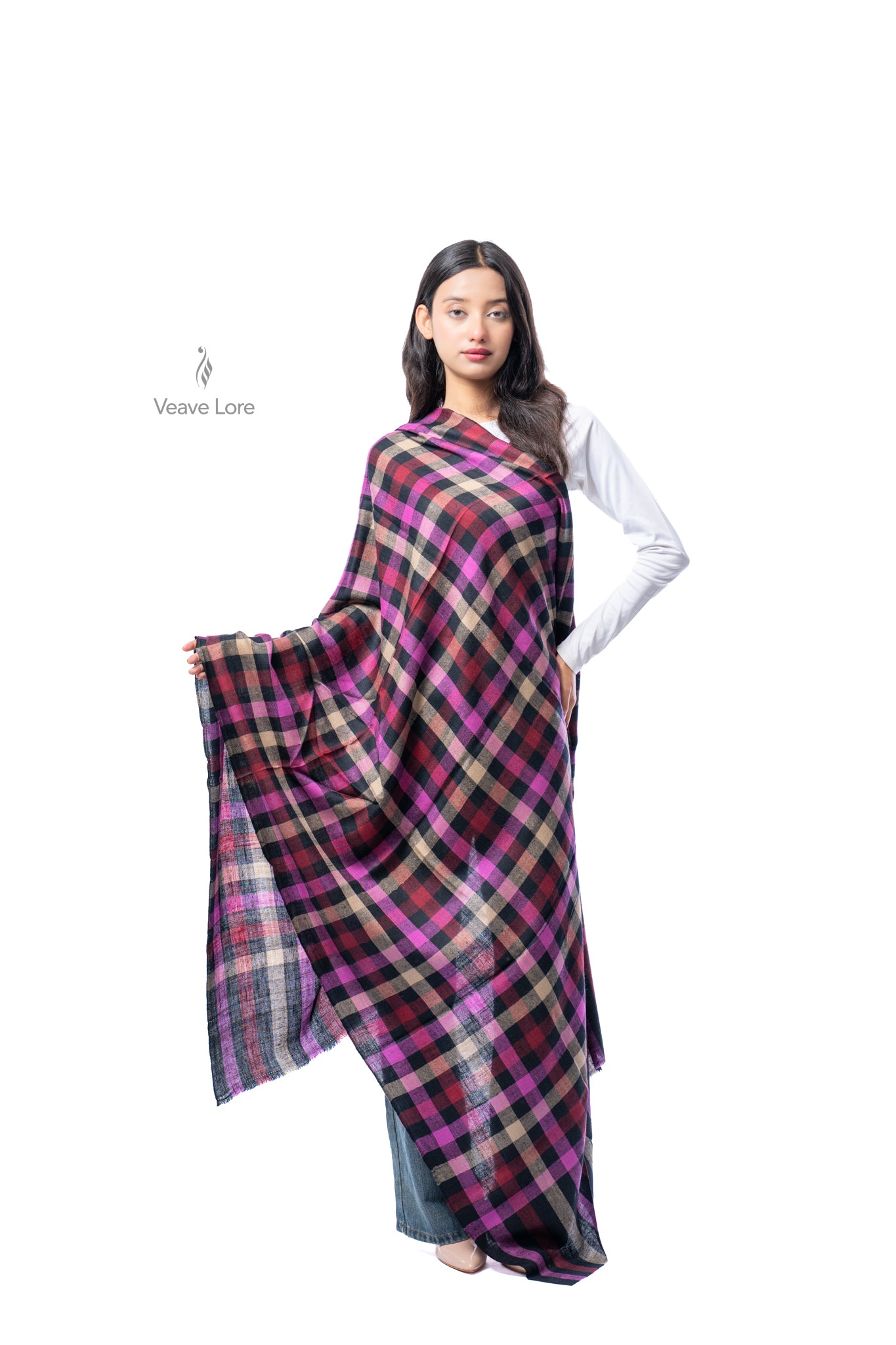 Berry Lattice Pashmina Shawl