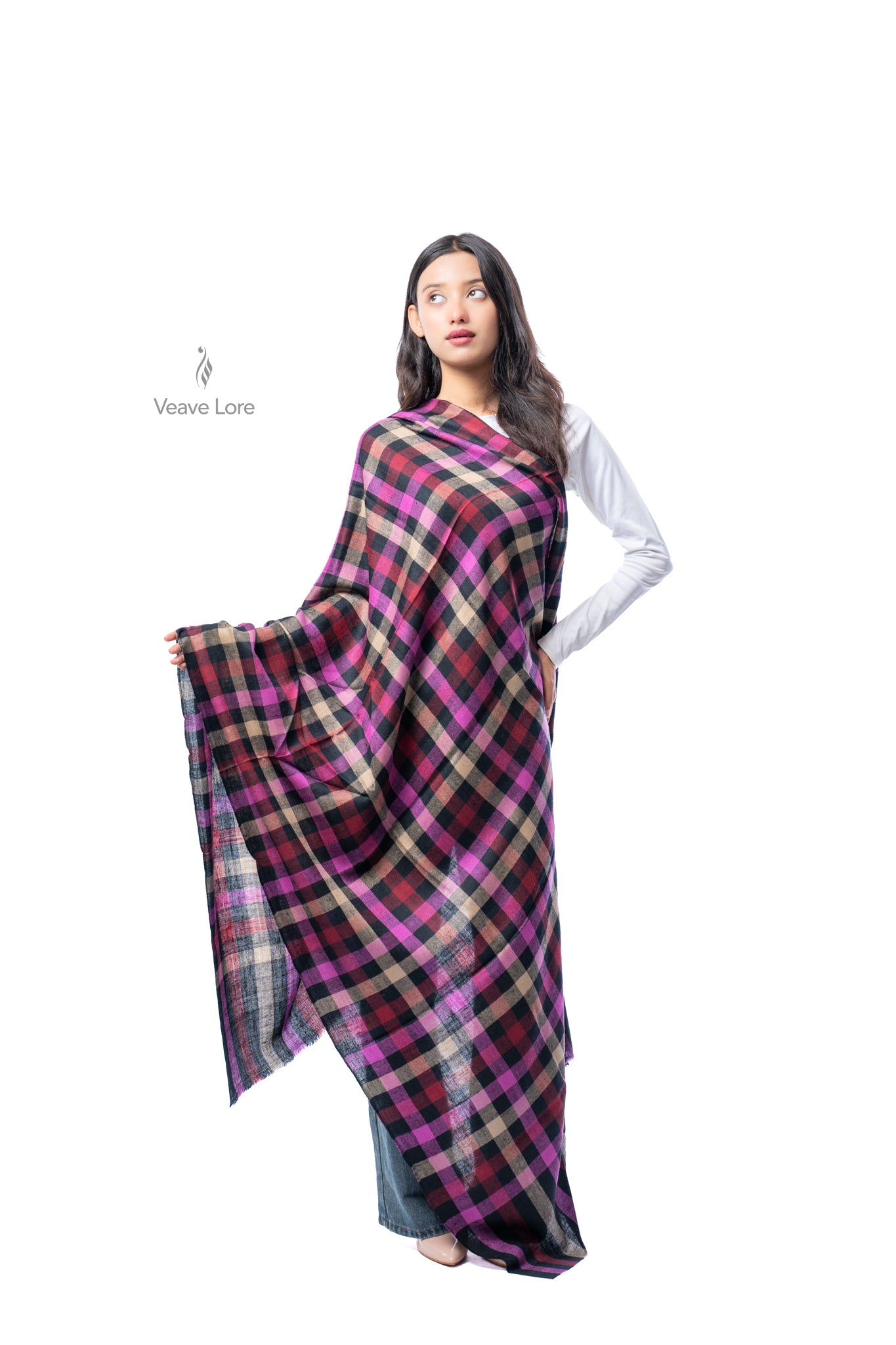 Berry Lattice Pashmina Shawl