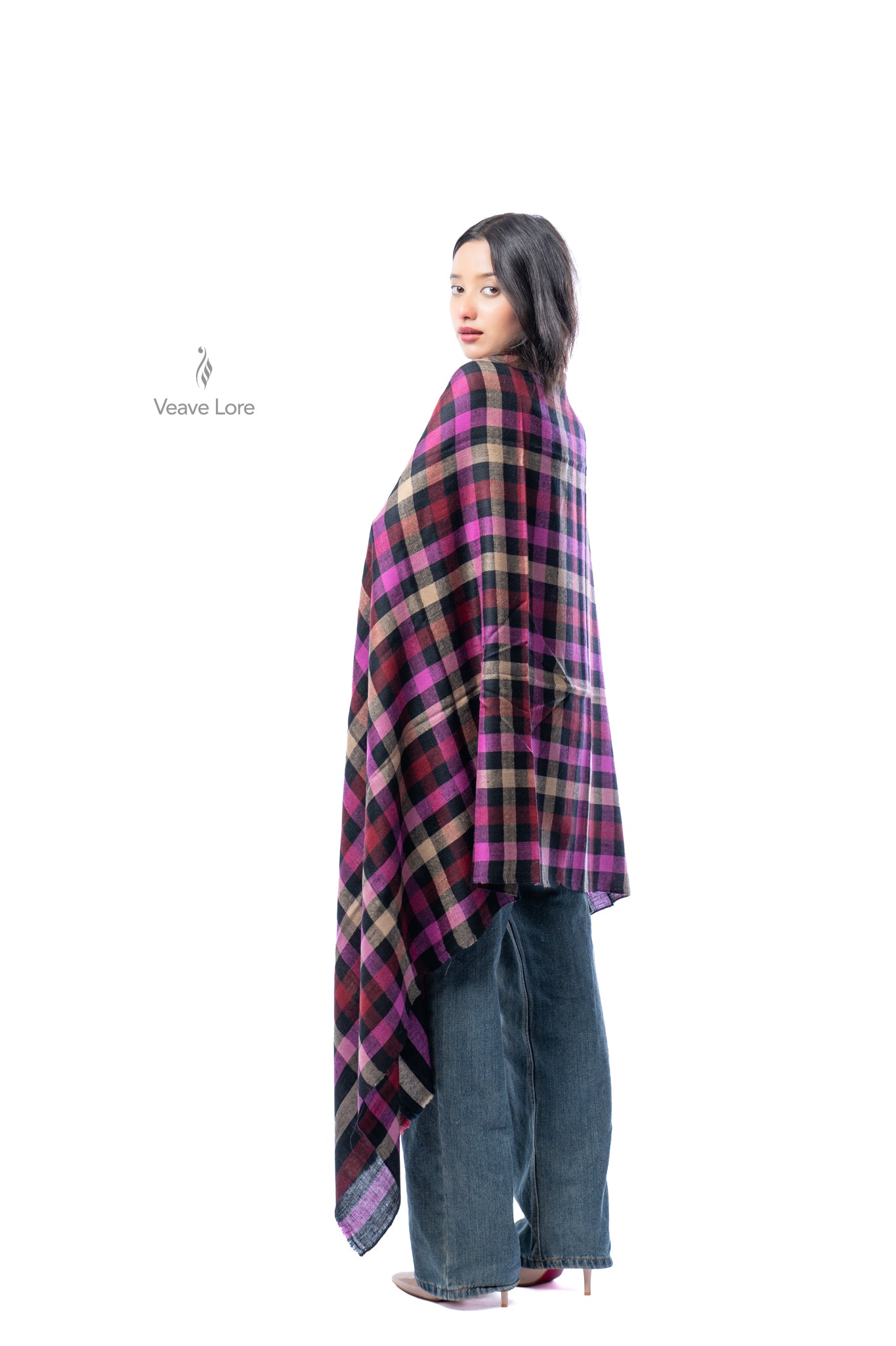 Berry Lattice Pashmina Shawl