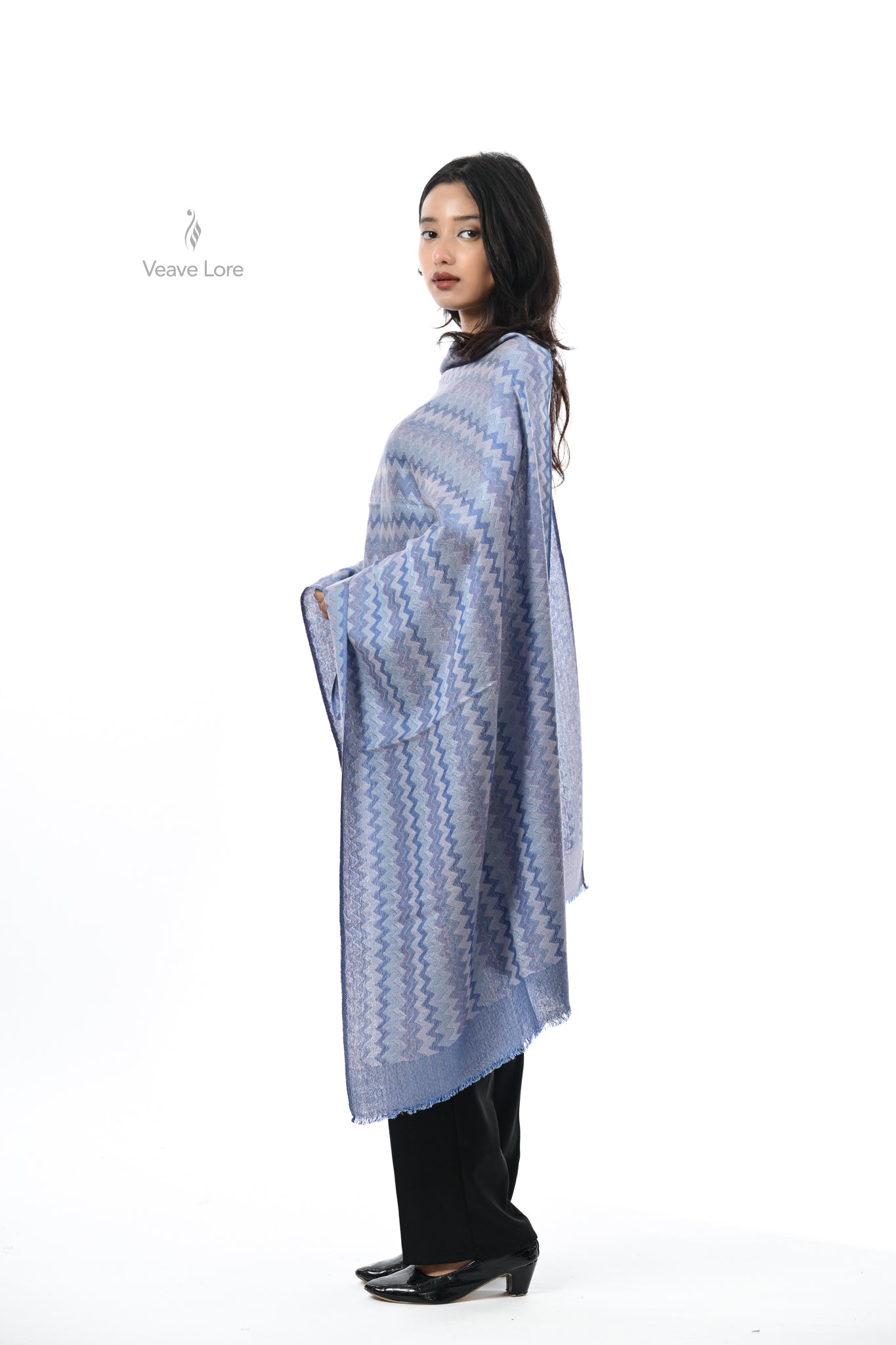 Jacquard Woven Fine Wool Stole