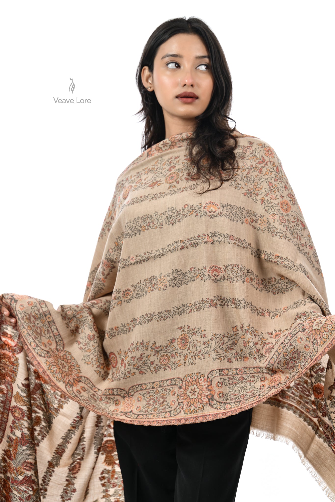 Kani Woven Fine Wool Stole