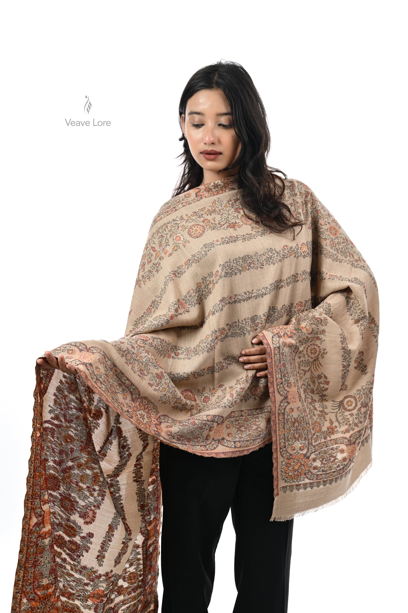 Kani Woven Fine Wool Stole
