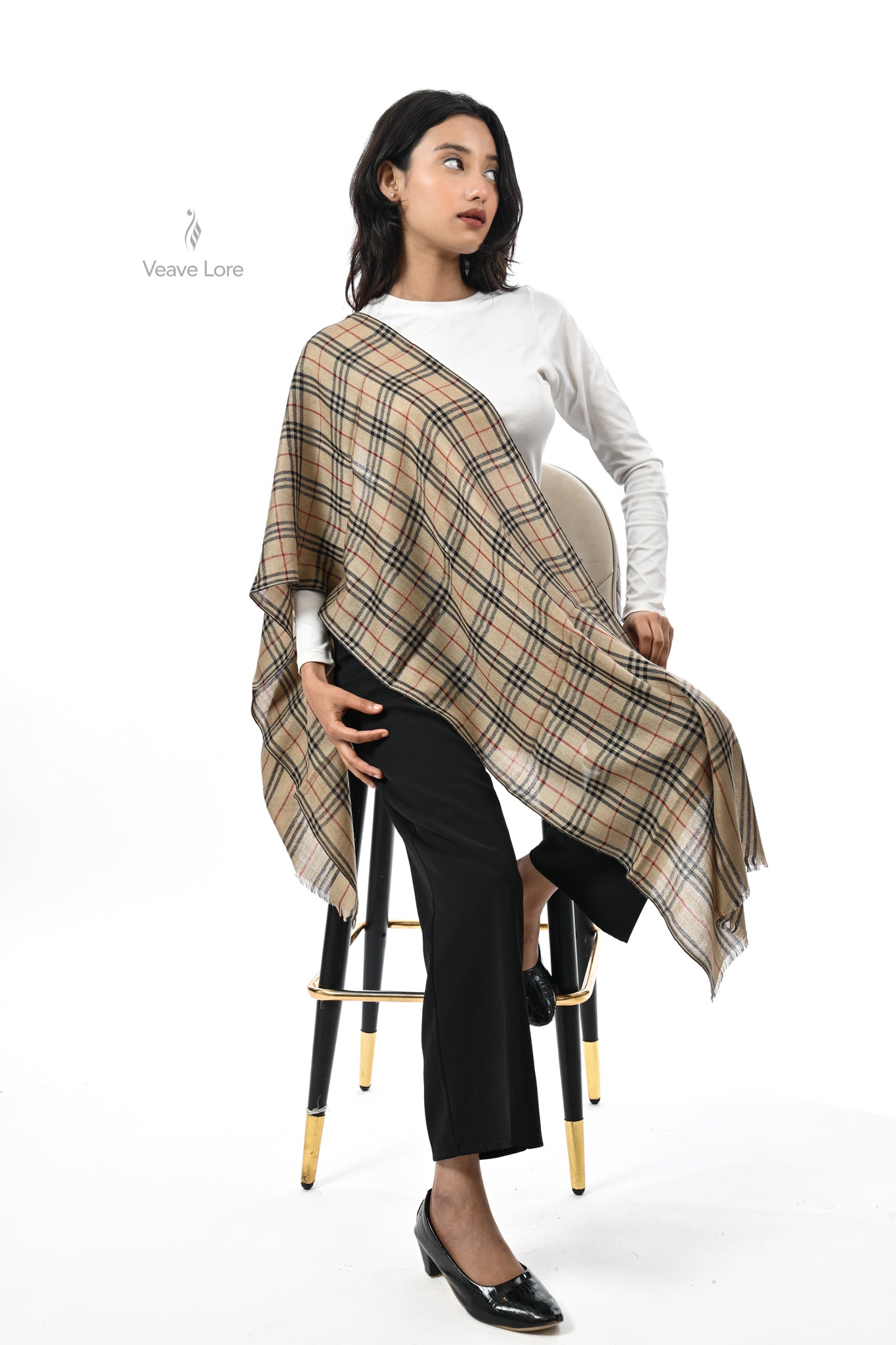 Riwaayat Check Fine Wool Muffler