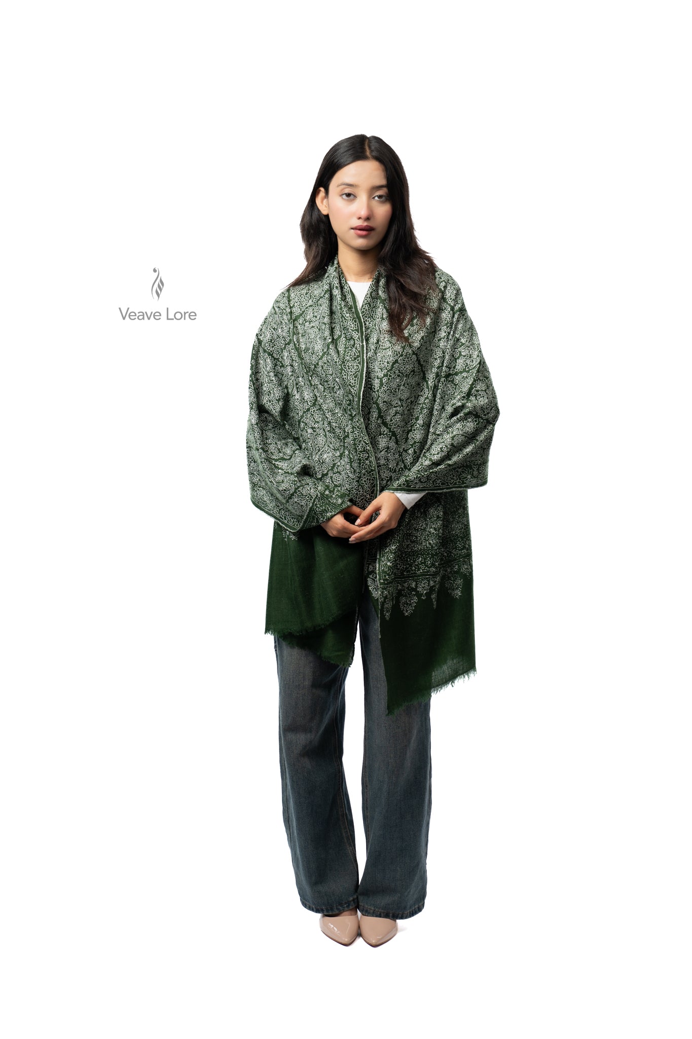 Pine Frost Pashmina Stole