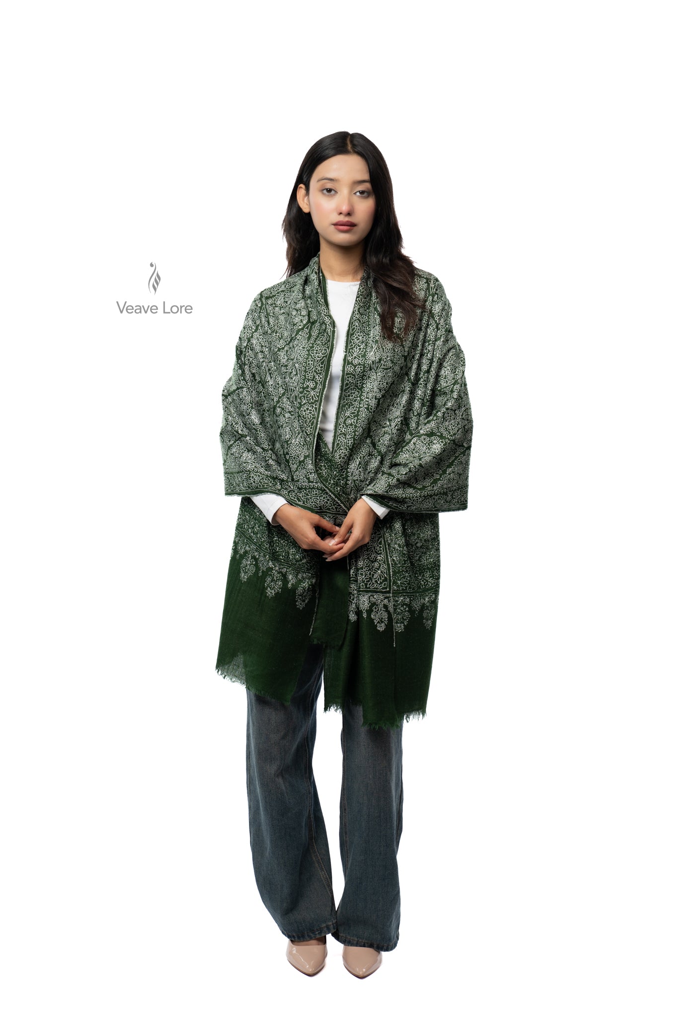Pine Frost Pashmina Stole