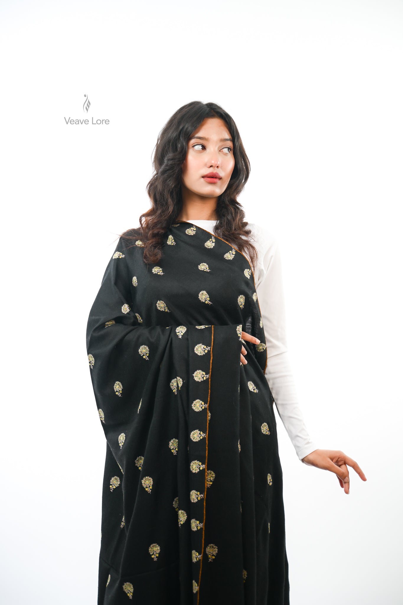Mehfil Onyx Oversized Pashmina Shawl