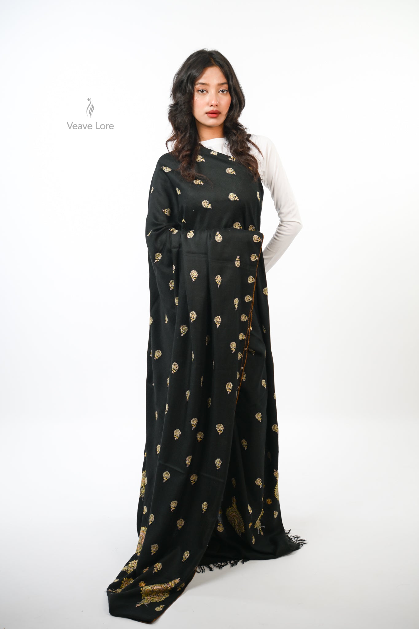 Mehfil Onyx Oversized Pashmina Shawl