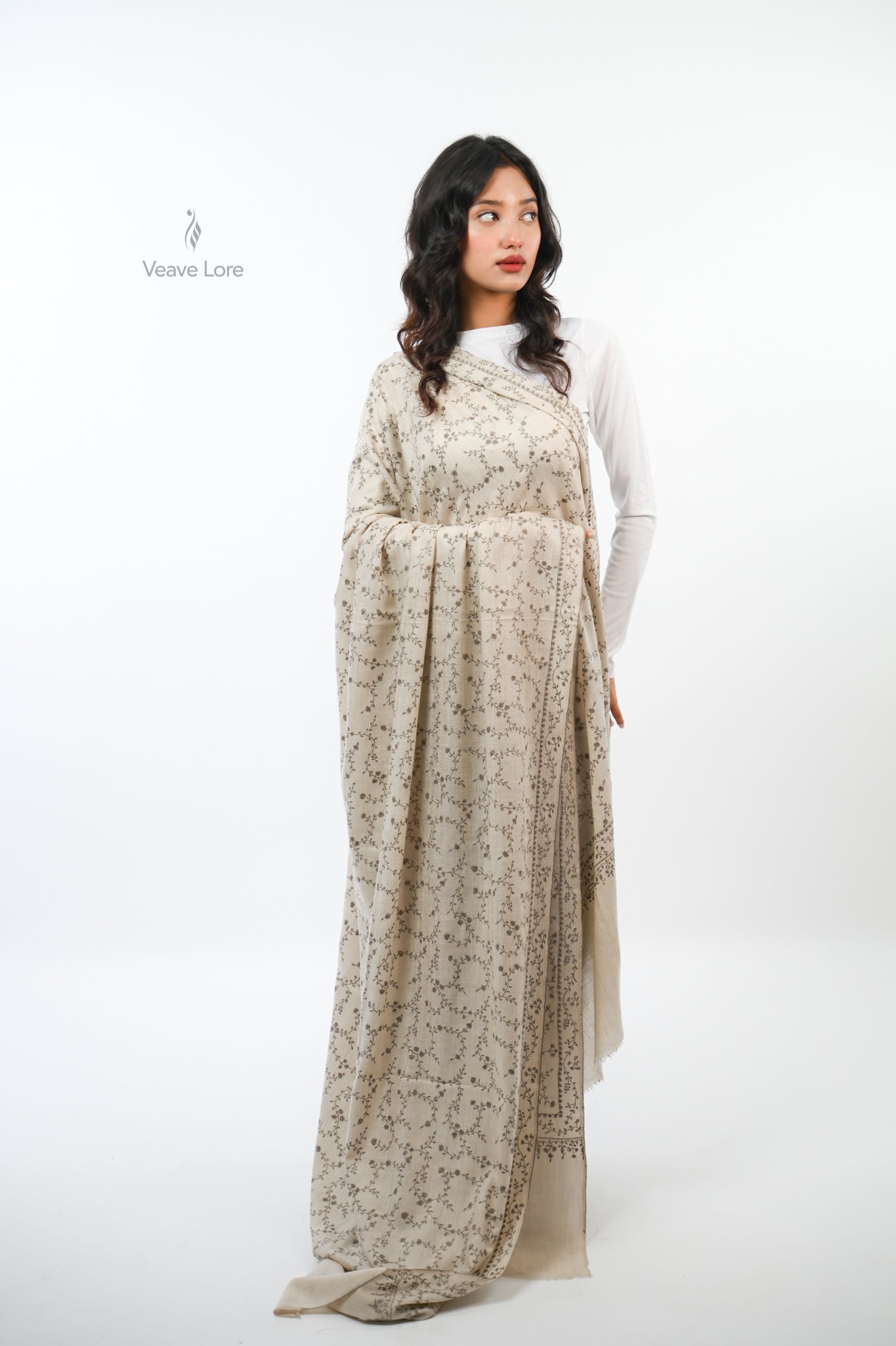 Yasmin Frost Oversized Pashmina Shawl