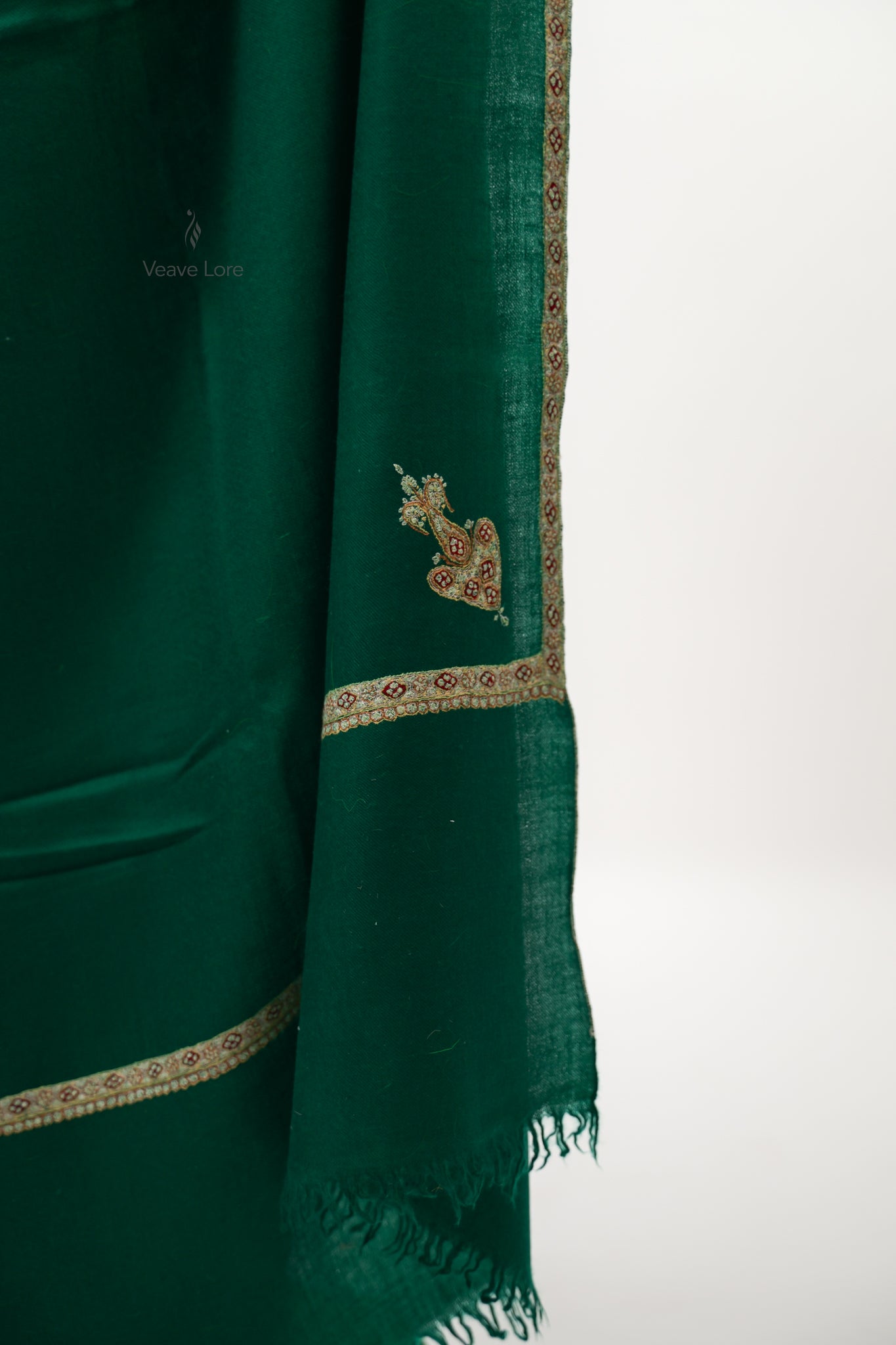 Zumurrud Pine Oversized Pashmina Shawl