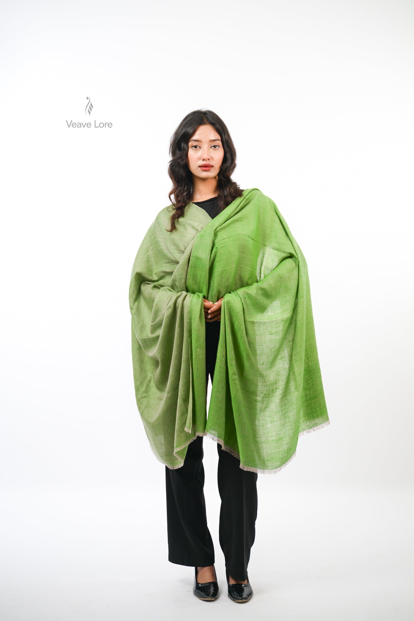 Barg Celadon Pashmina Shawl