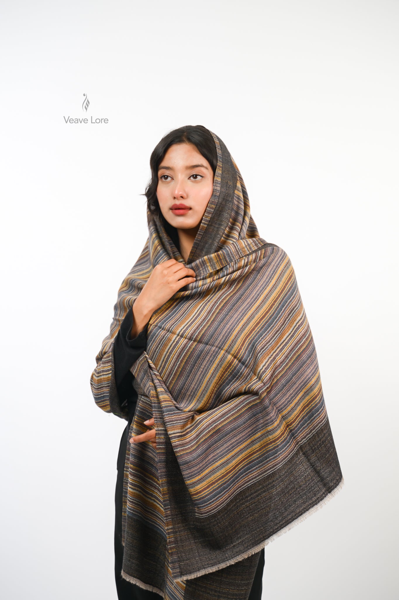 Cipher Stripe Reversible Stole