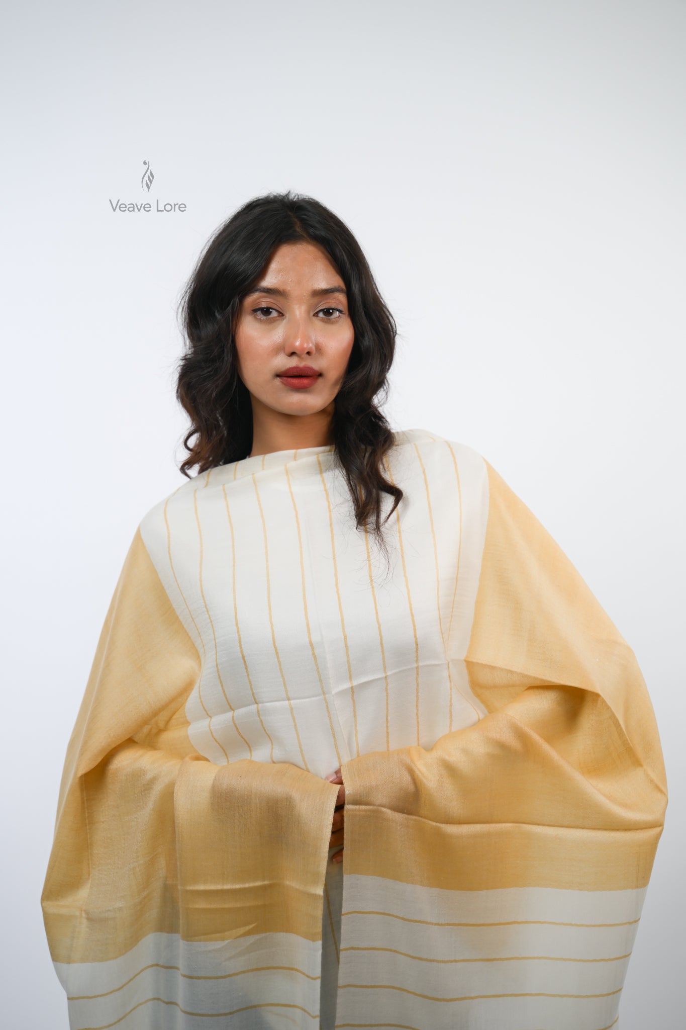 Check Fine Wool Stole — The Woven Grid