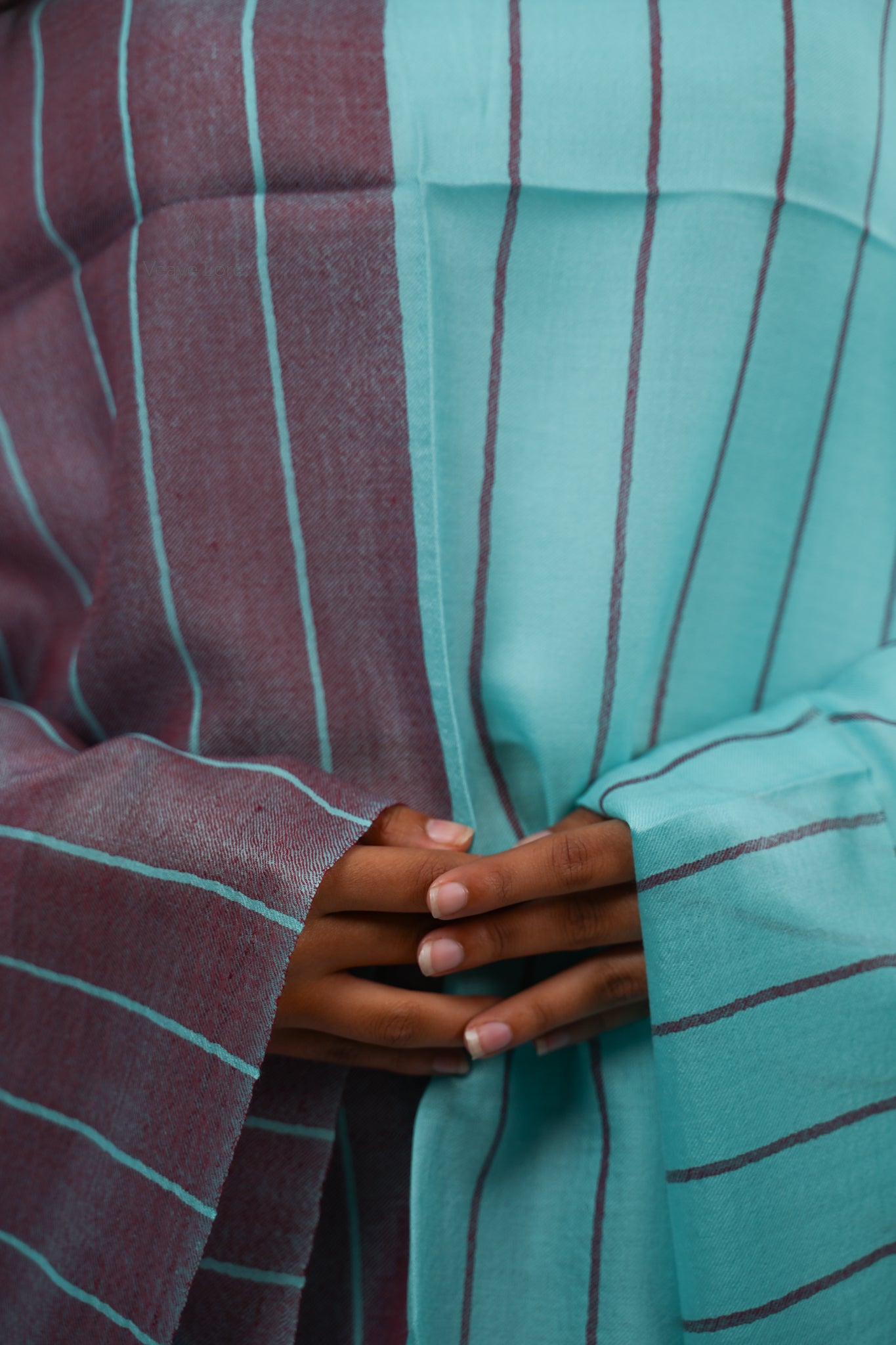 Check Fine Wool Stole — The Woven Grid