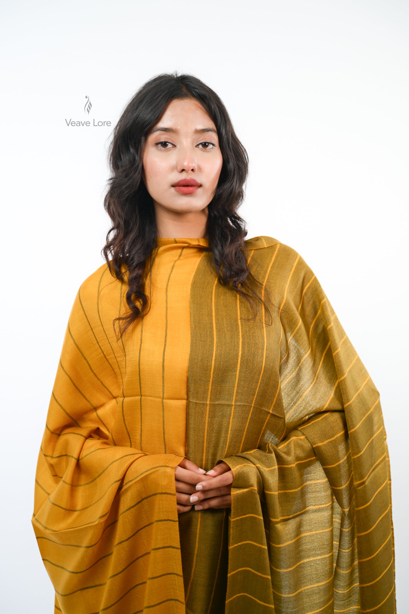 Check Fine Wool Stole — The Woven Grid
