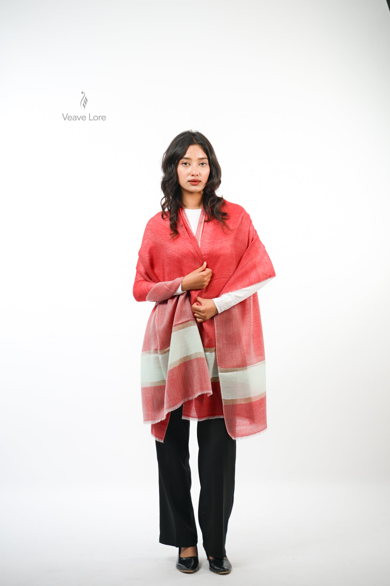 Palledar Fine Wool Stole The Border Weave