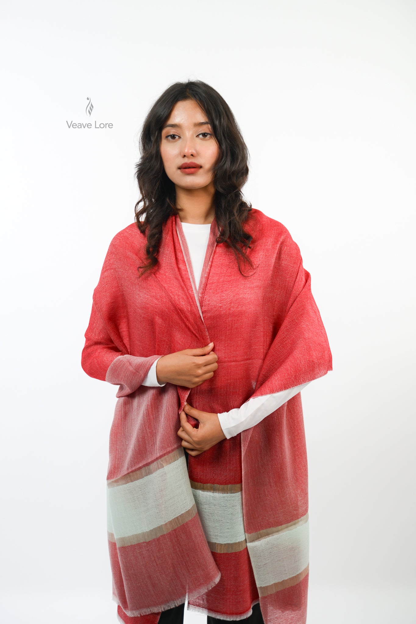Palledar Fine Wool Stole The Border Weave