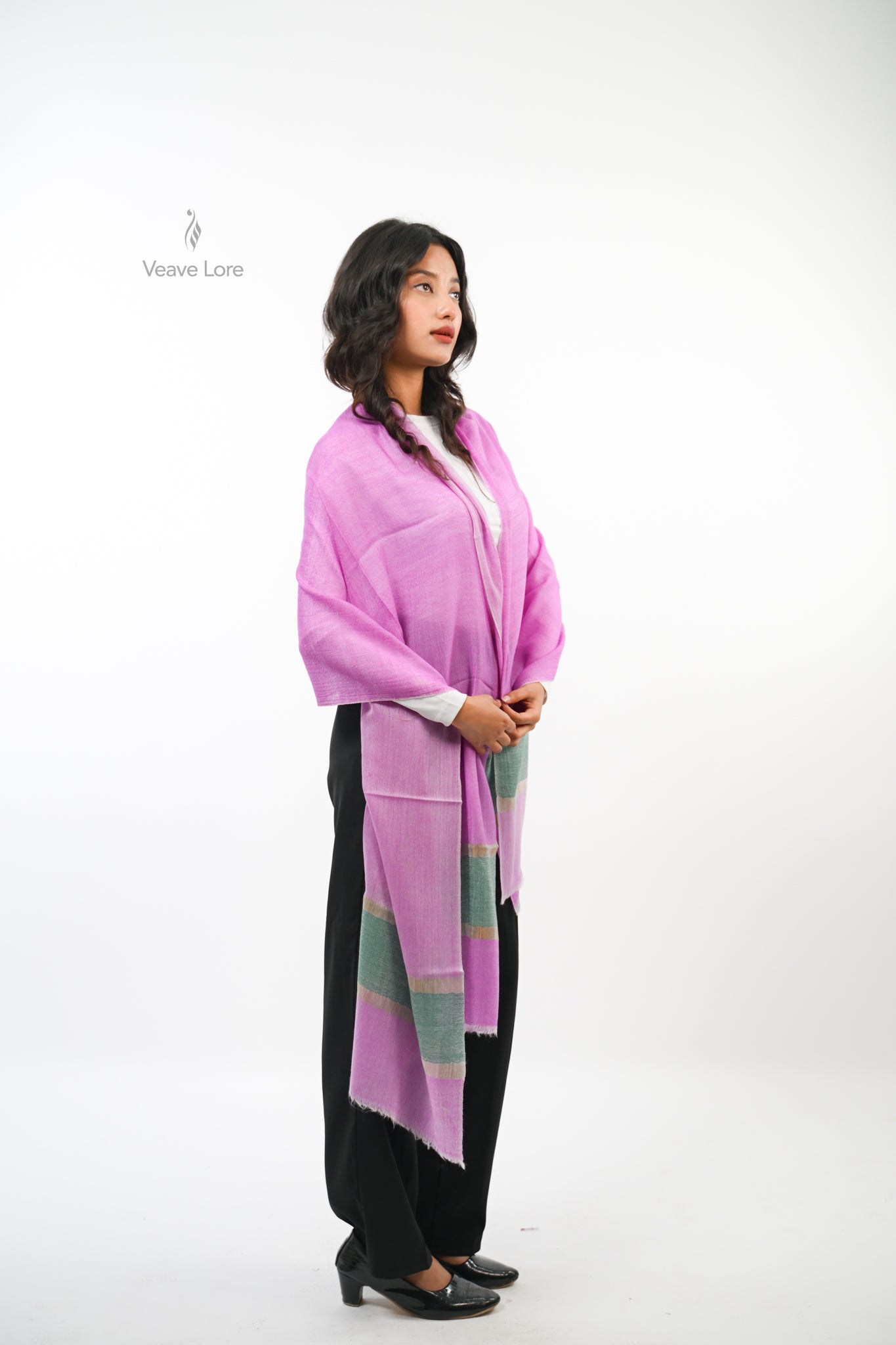 Palledar Fine Wool Stole The Border Weave