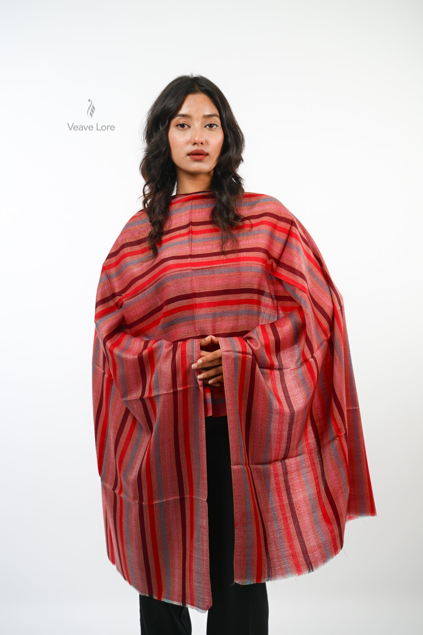 The Woven Check and Stripe Stole