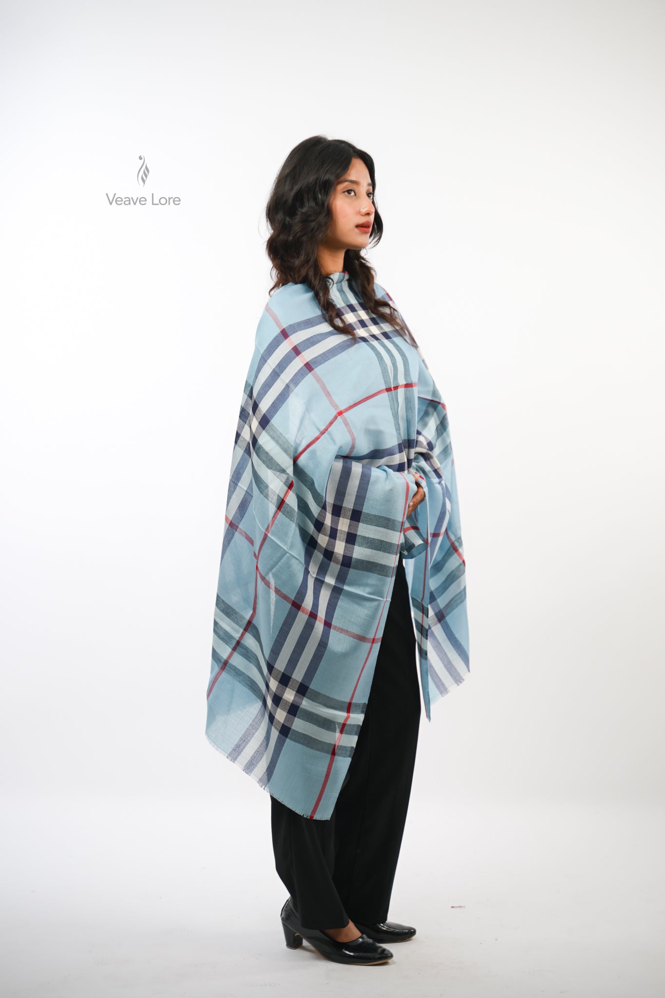 The Woven Check and Stripe Stole