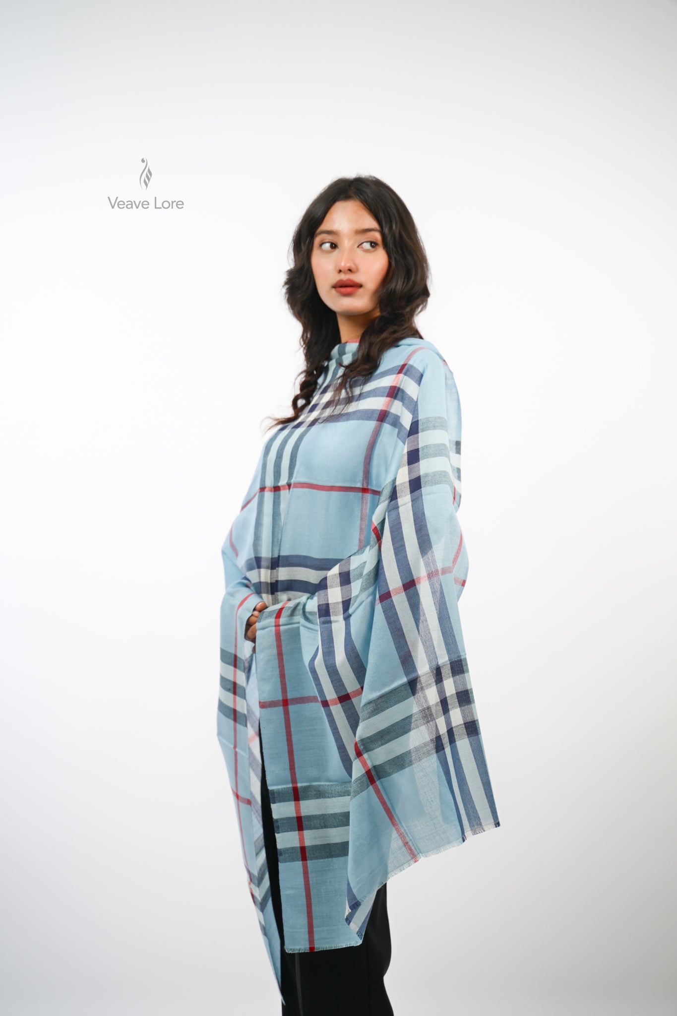 The Woven Check and Stripe Stole