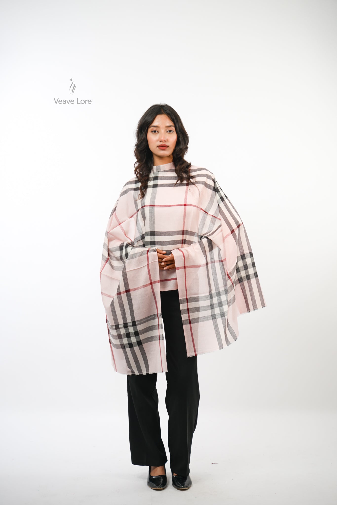 The Woven Check and Stripe Stole