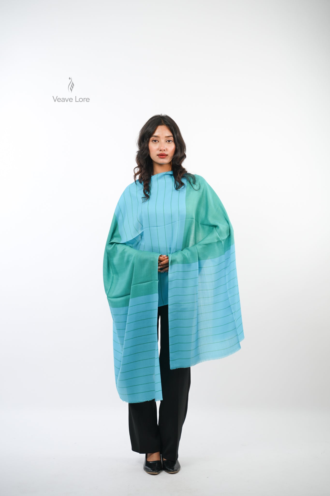 Check Fine Wool Stole — The Woven Grid