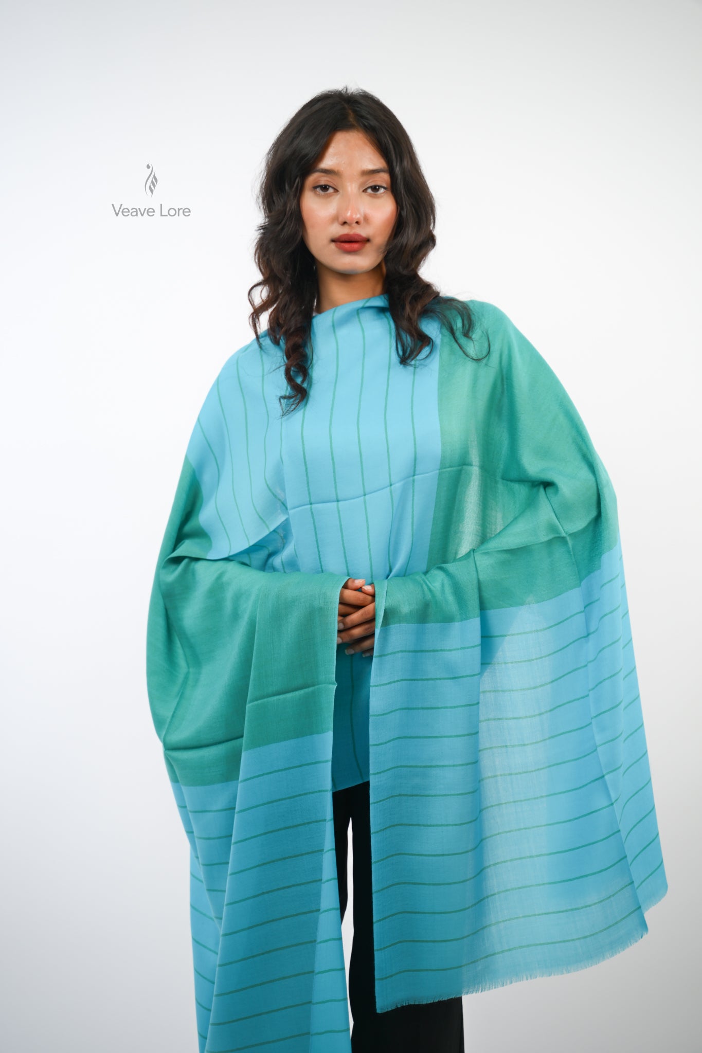 Check Fine Wool Stole — The Woven Grid