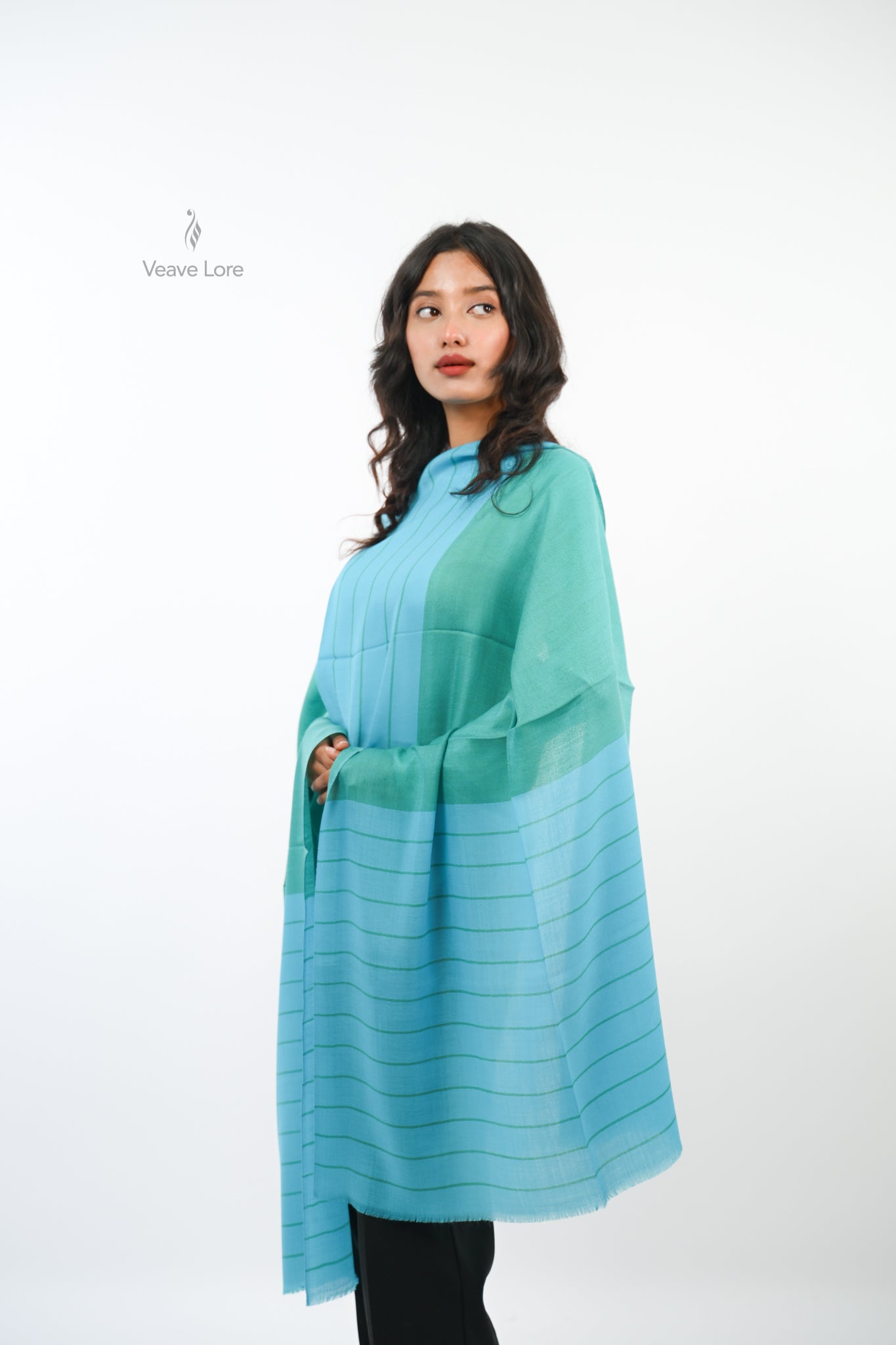 Check Fine Wool Stole — The Woven Grid
