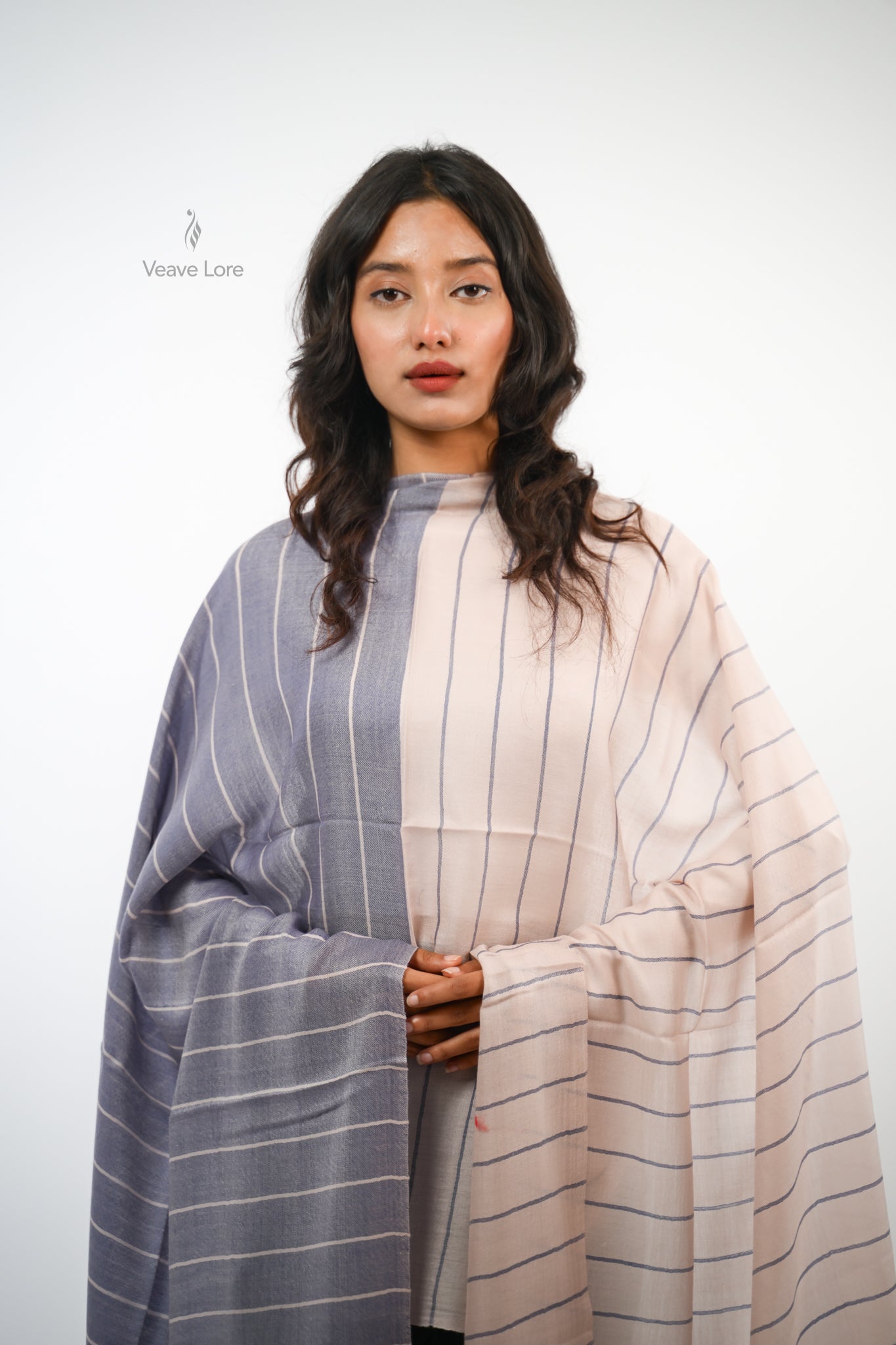 Check Fine Wool Stole — The Woven Grid