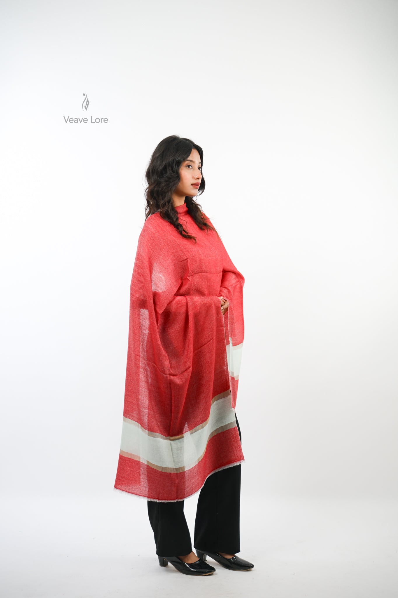 Palledar Fine Wool Stole The Border Weave