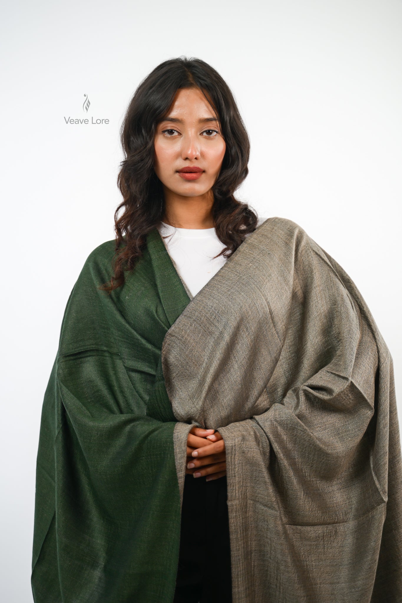 Plain Reversible Fine Wool Stole