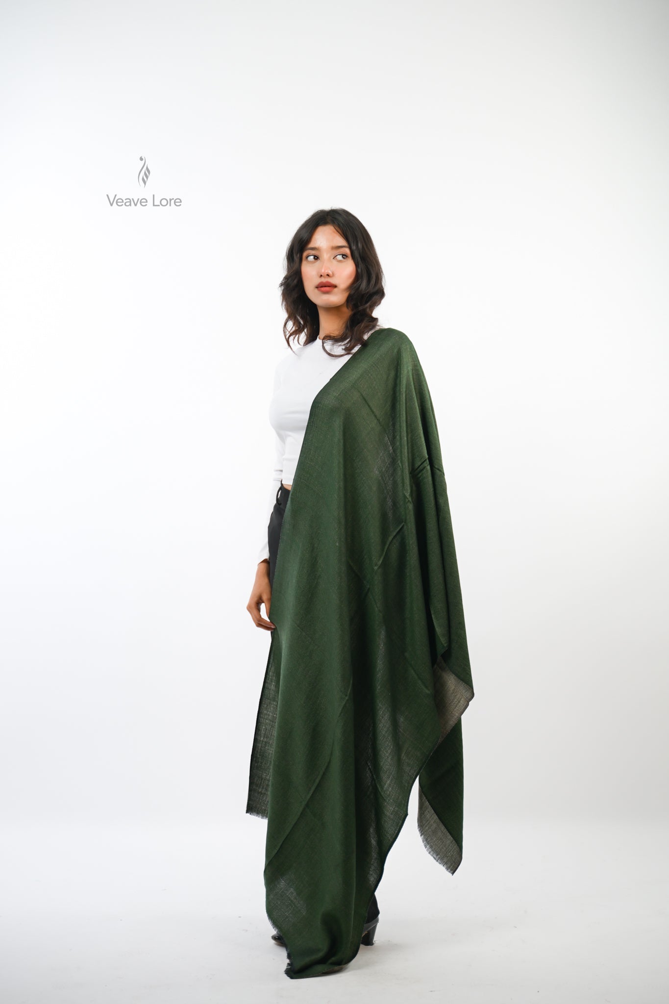Plain Reversible Fine Wool Stole