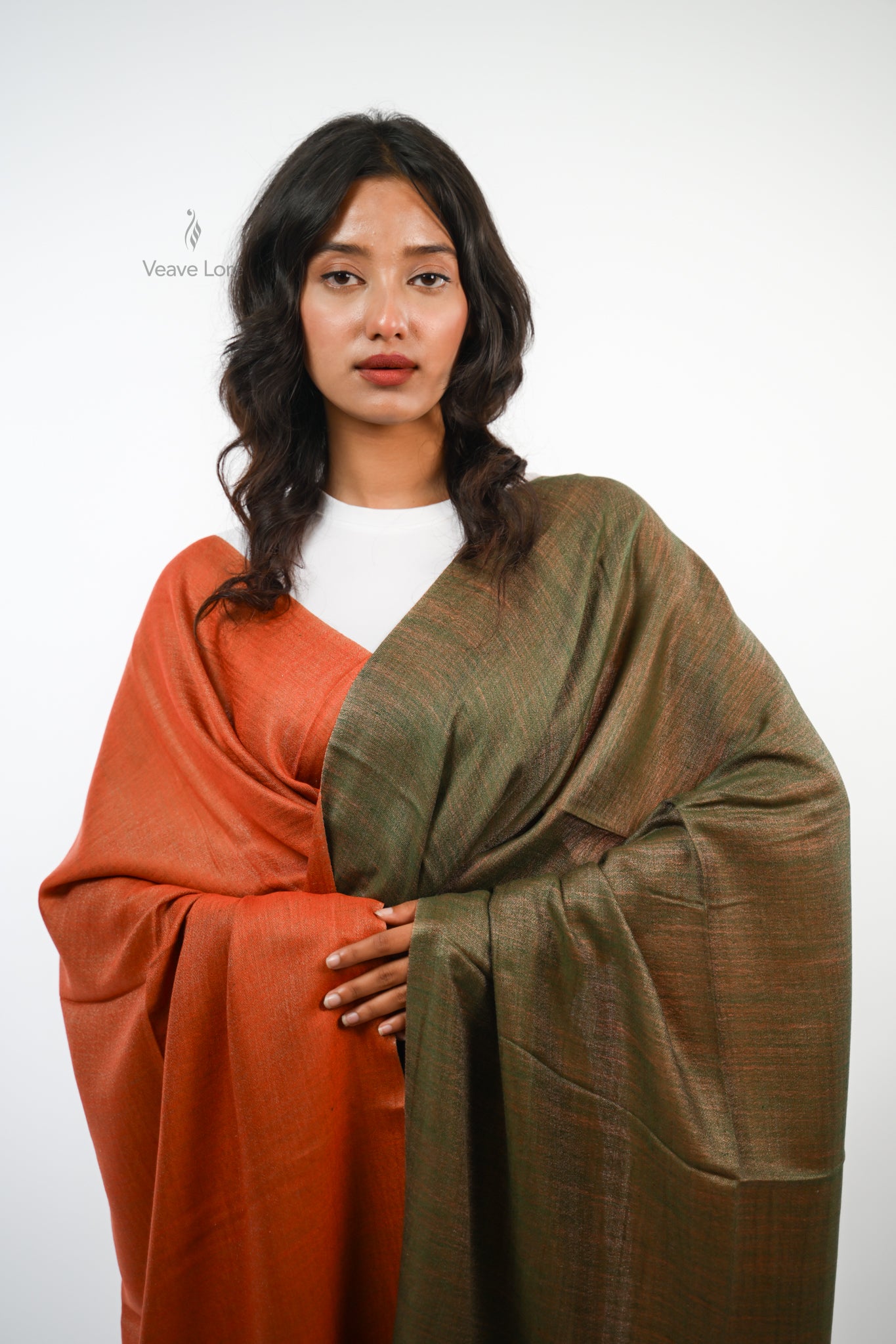Plain Reversible Fine Wool Stole