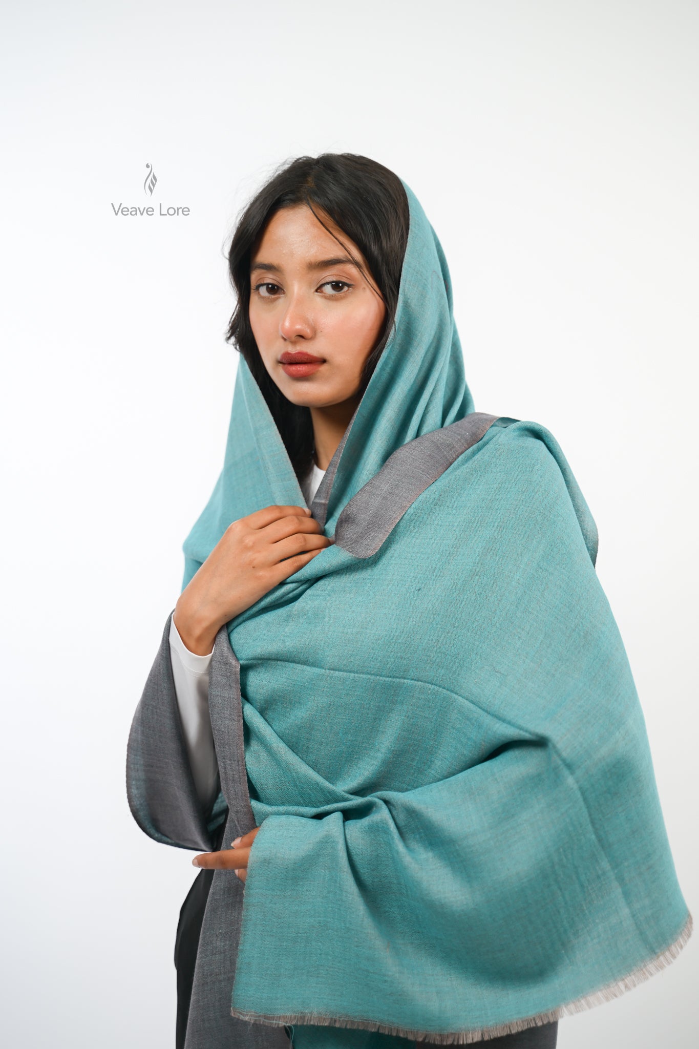 Plain Reversible Fine Wool Stole