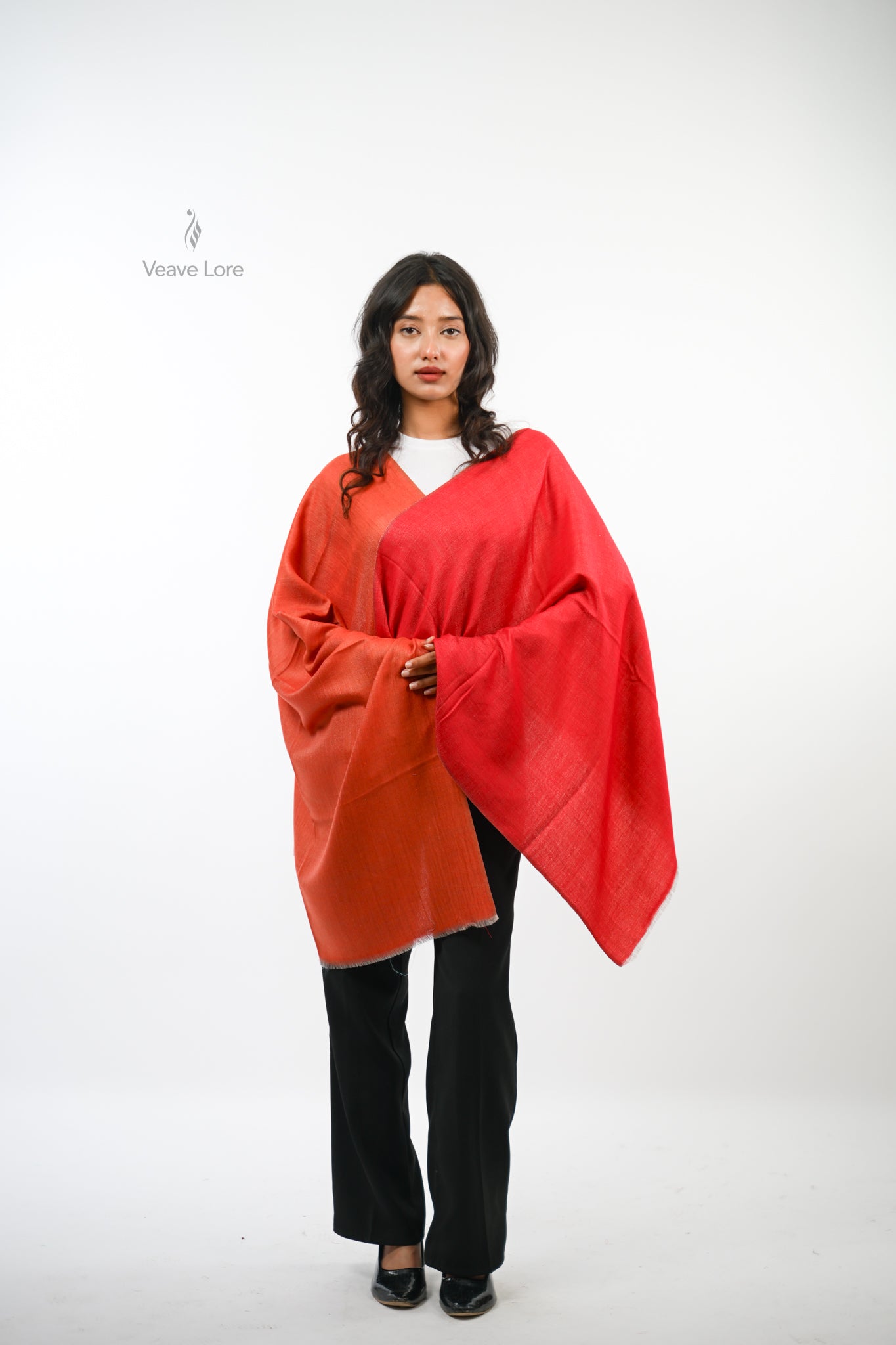 Plain Reversible Fine Wool Stole