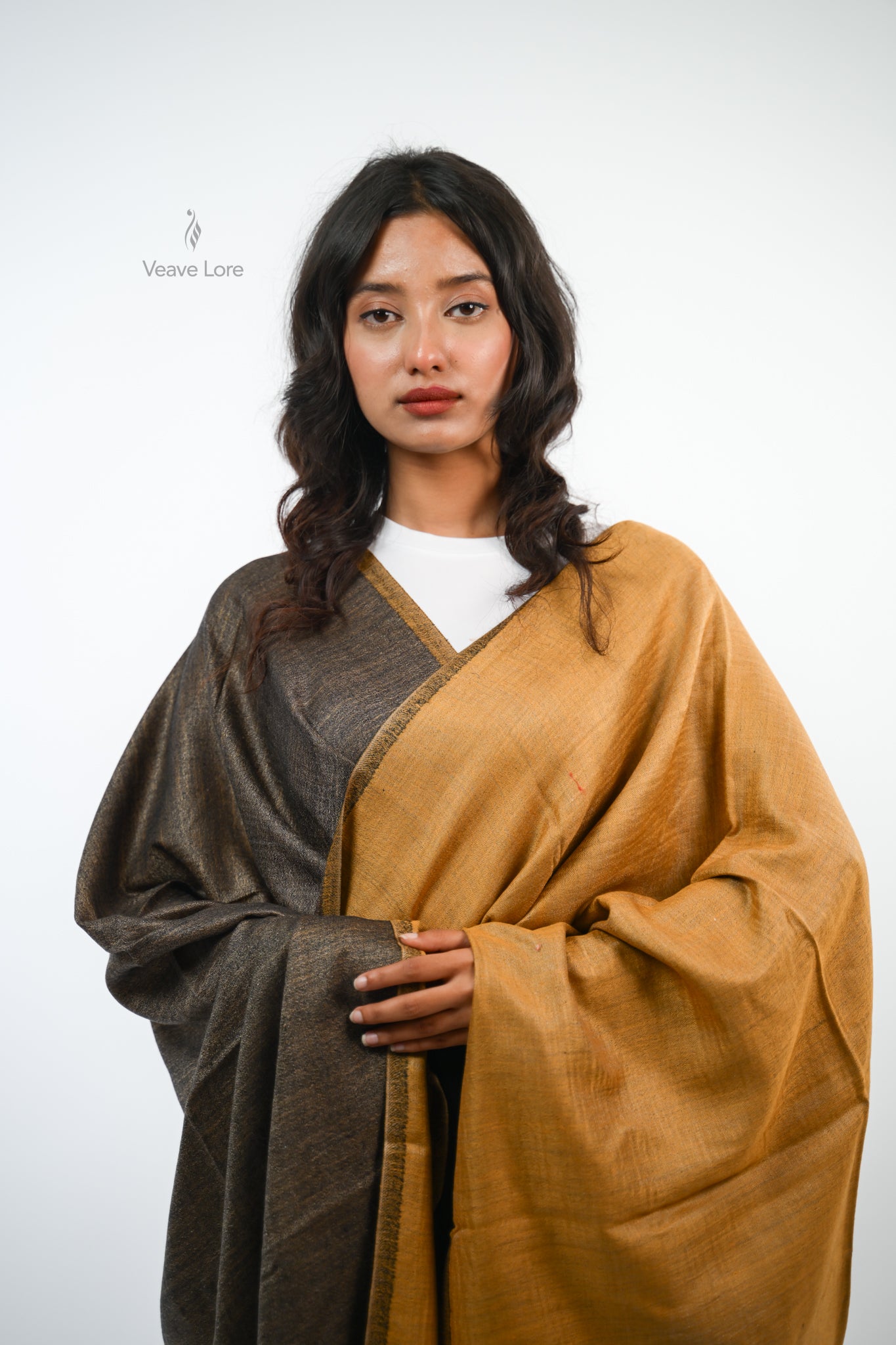 Plain Reversible Fine Wool Stole