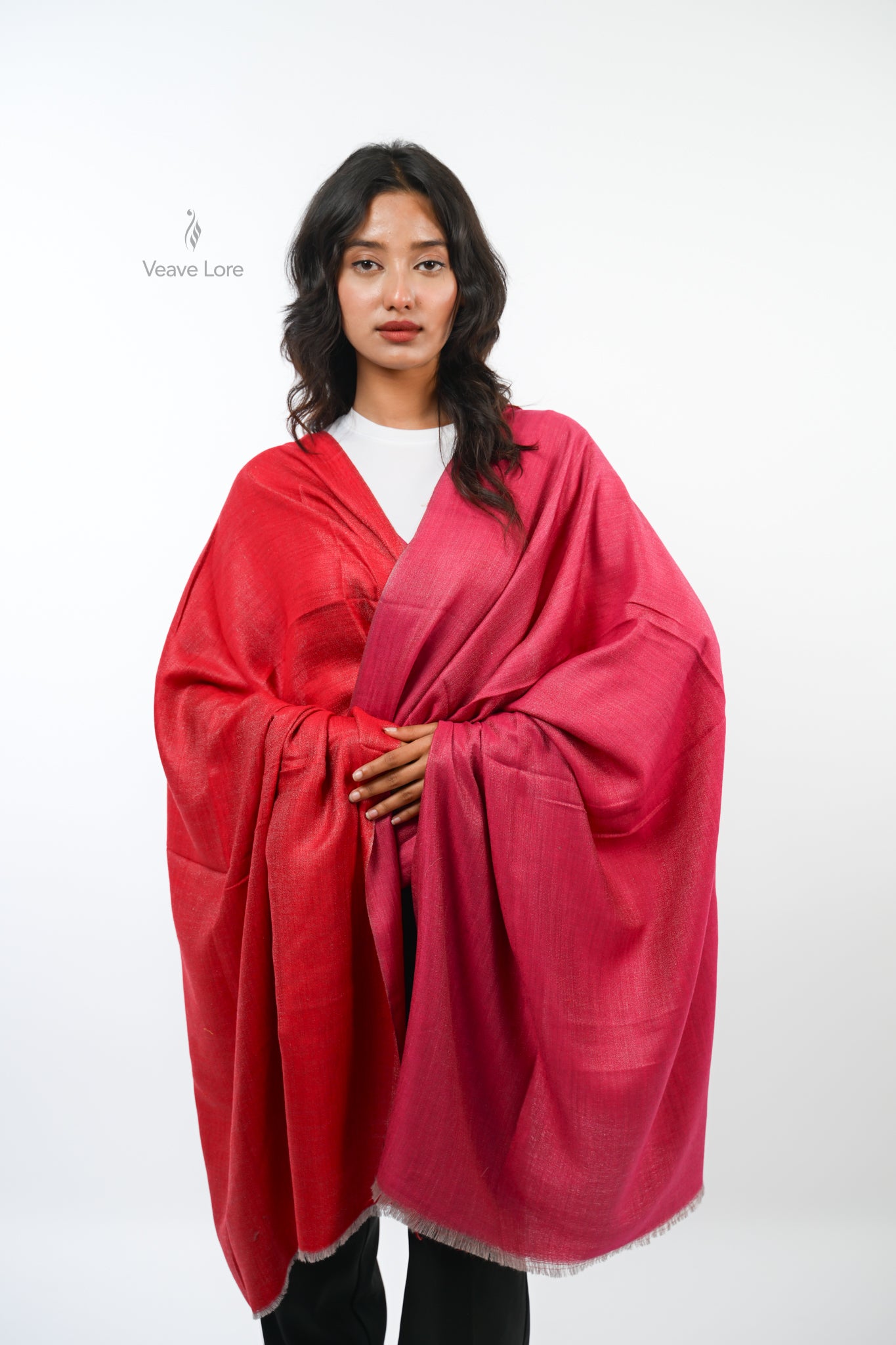Laal Reversible Fine Wool Shawl