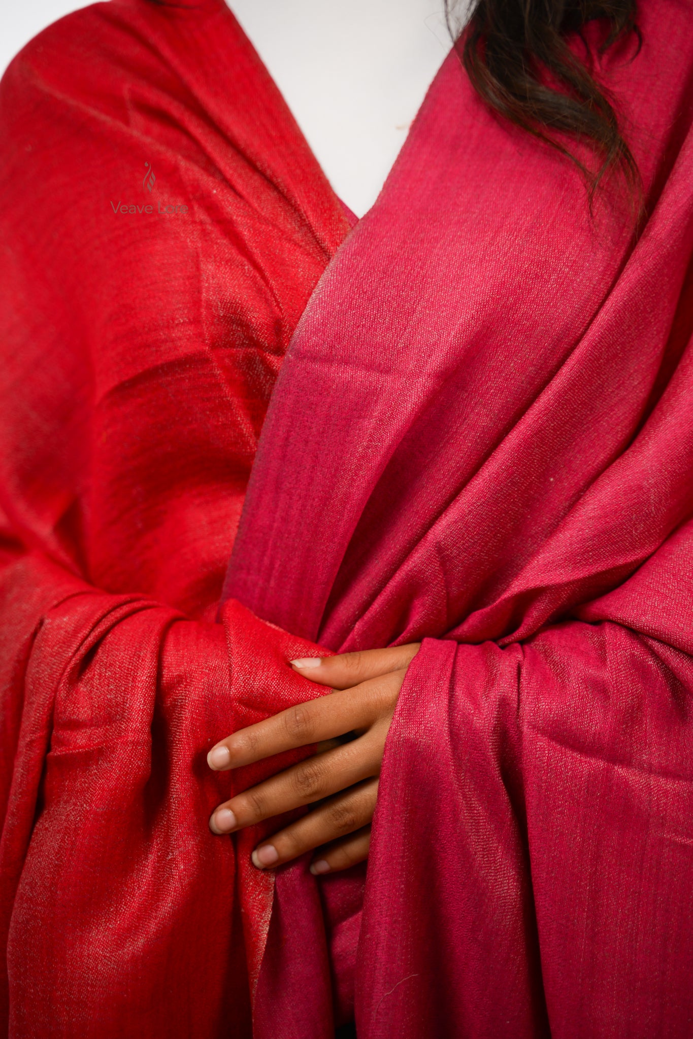 Laal Reversible Fine Wool Shawl
